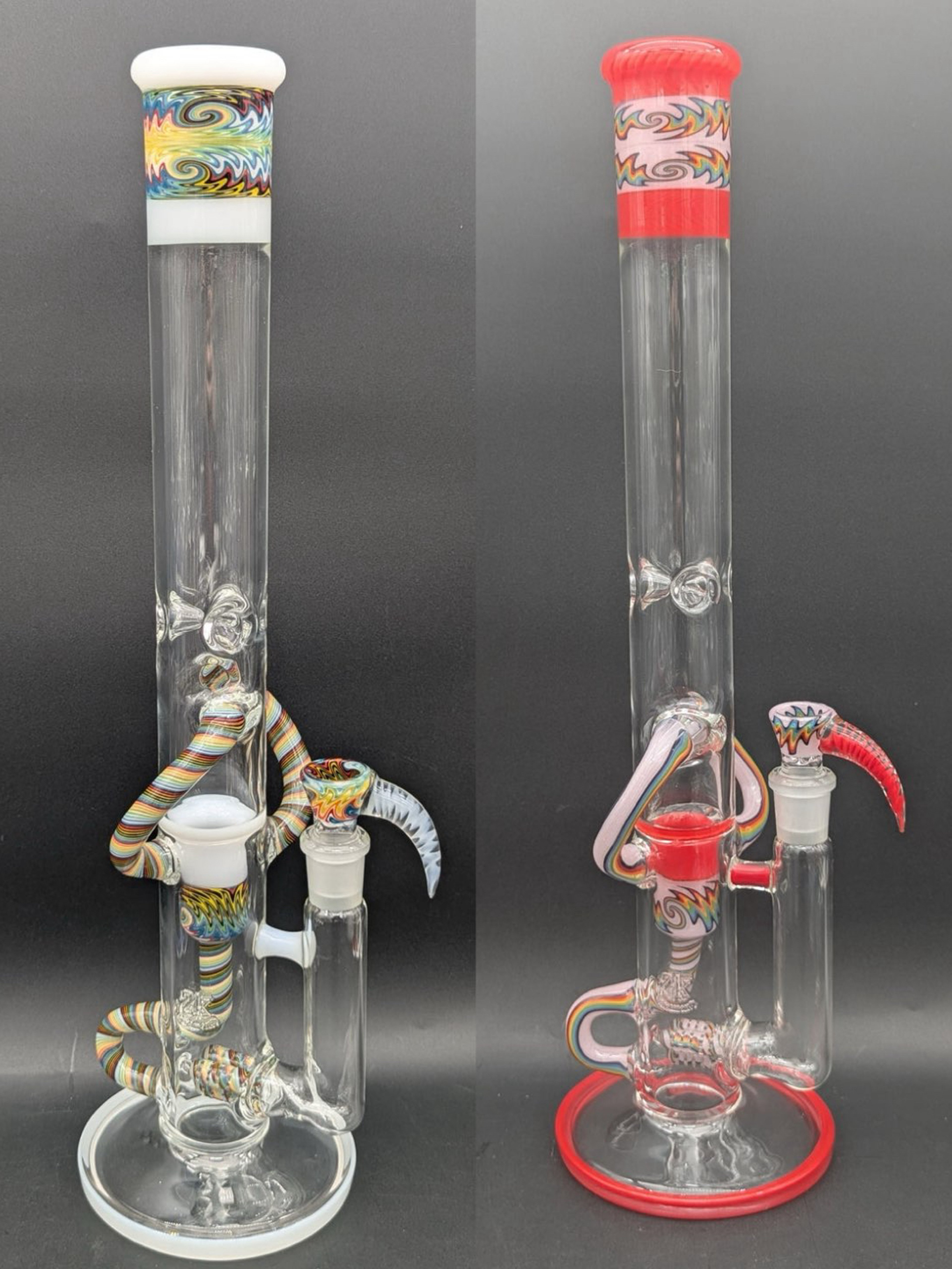 Preview pic of 2K GLASS 18" WIGWAG THREELINE RECYCLER BONG