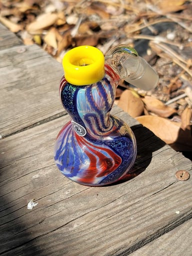Preview pic of Infamous Glass Ashcatcher Dichro Ribbon 18mm 45°