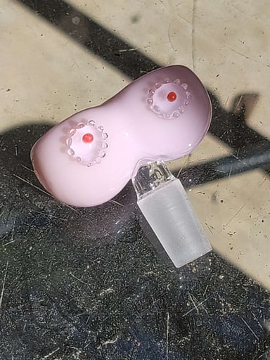 Preview pic of Boobie Bowl Double Bowl Piece 14mm Male