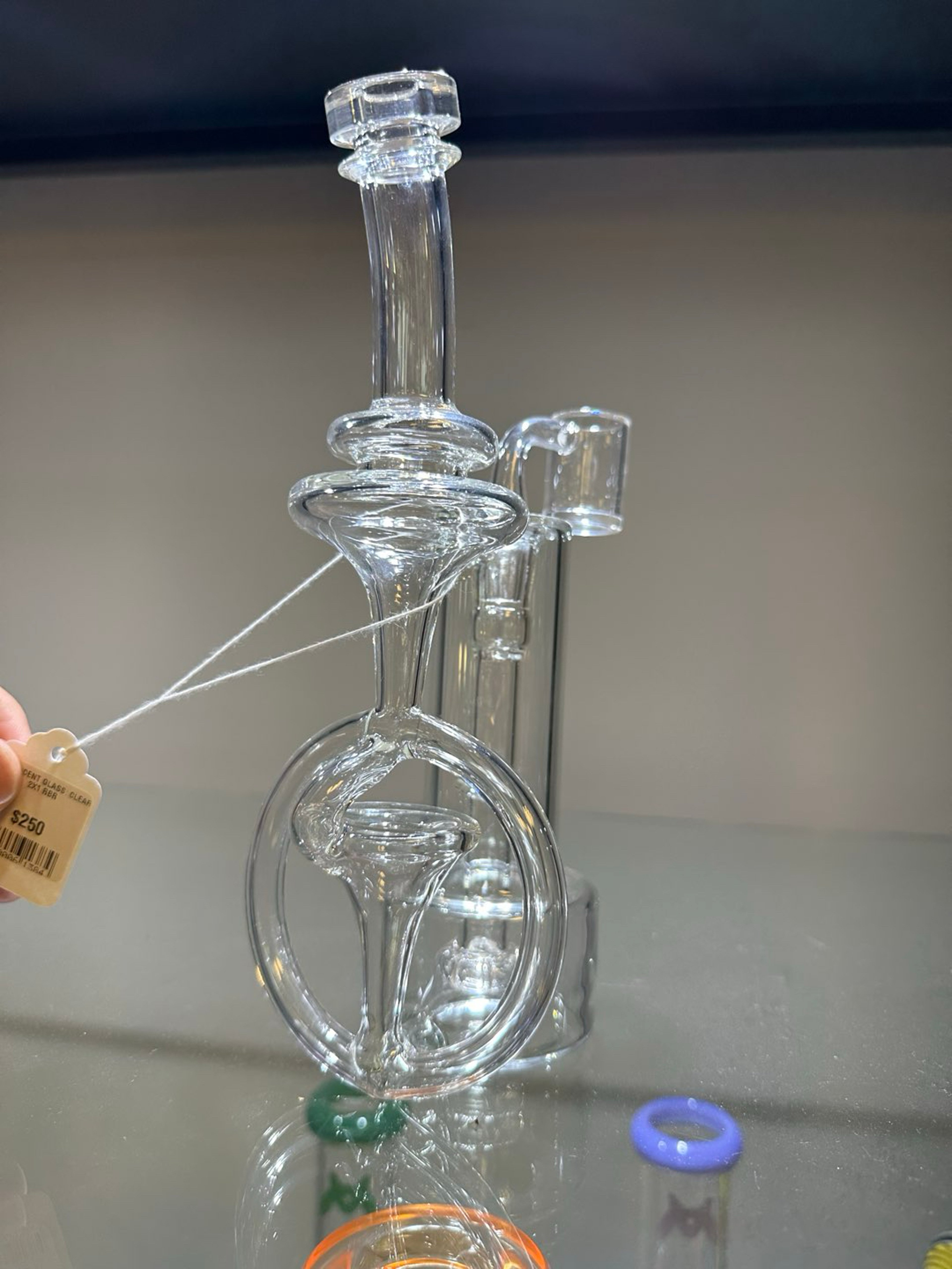Iridescent glass: clear 2x1 RBR - refined bell recycler image 0