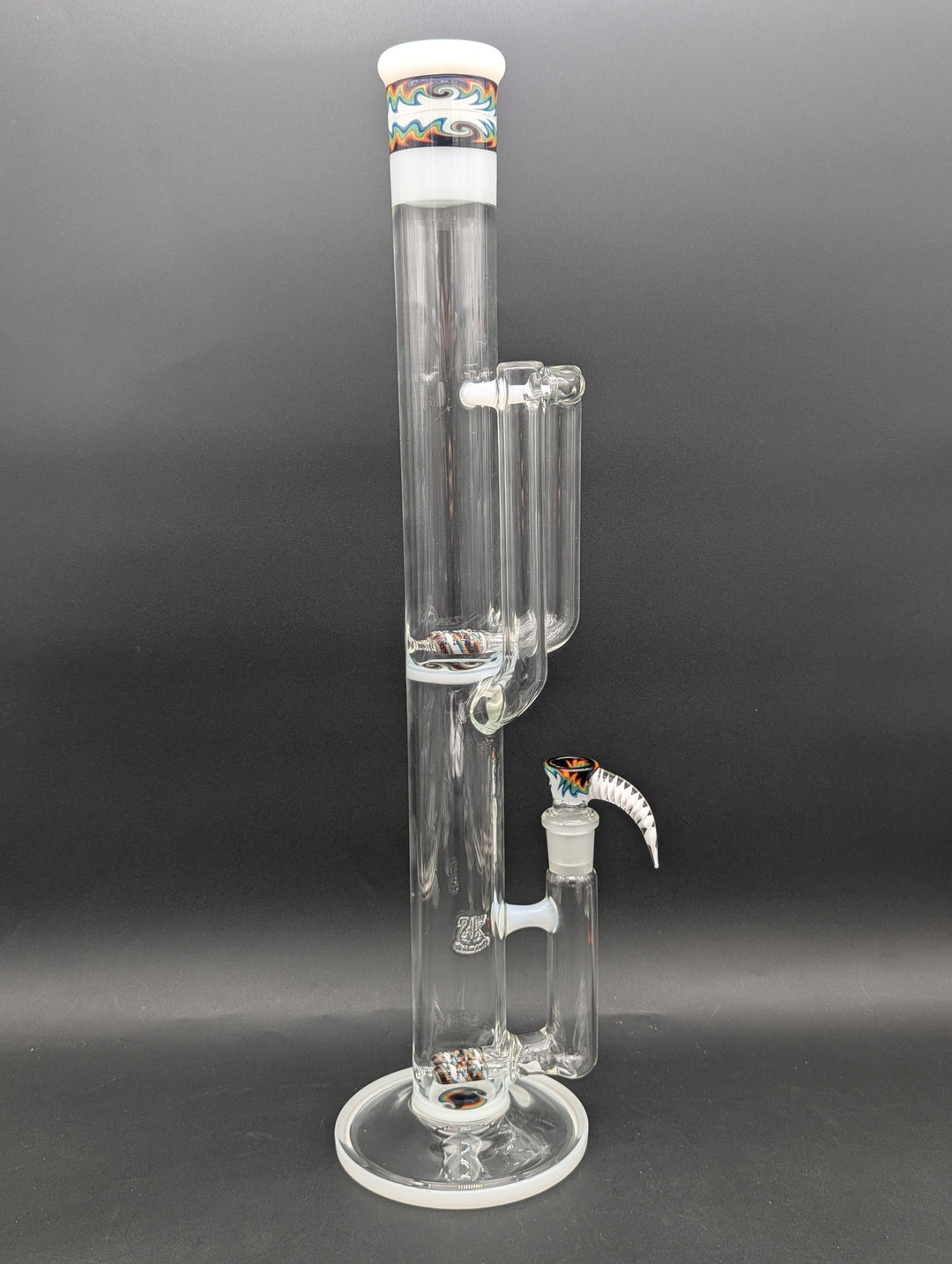 2K GLASS 19" DOUBLE DUAL INLINE TUBE image 0