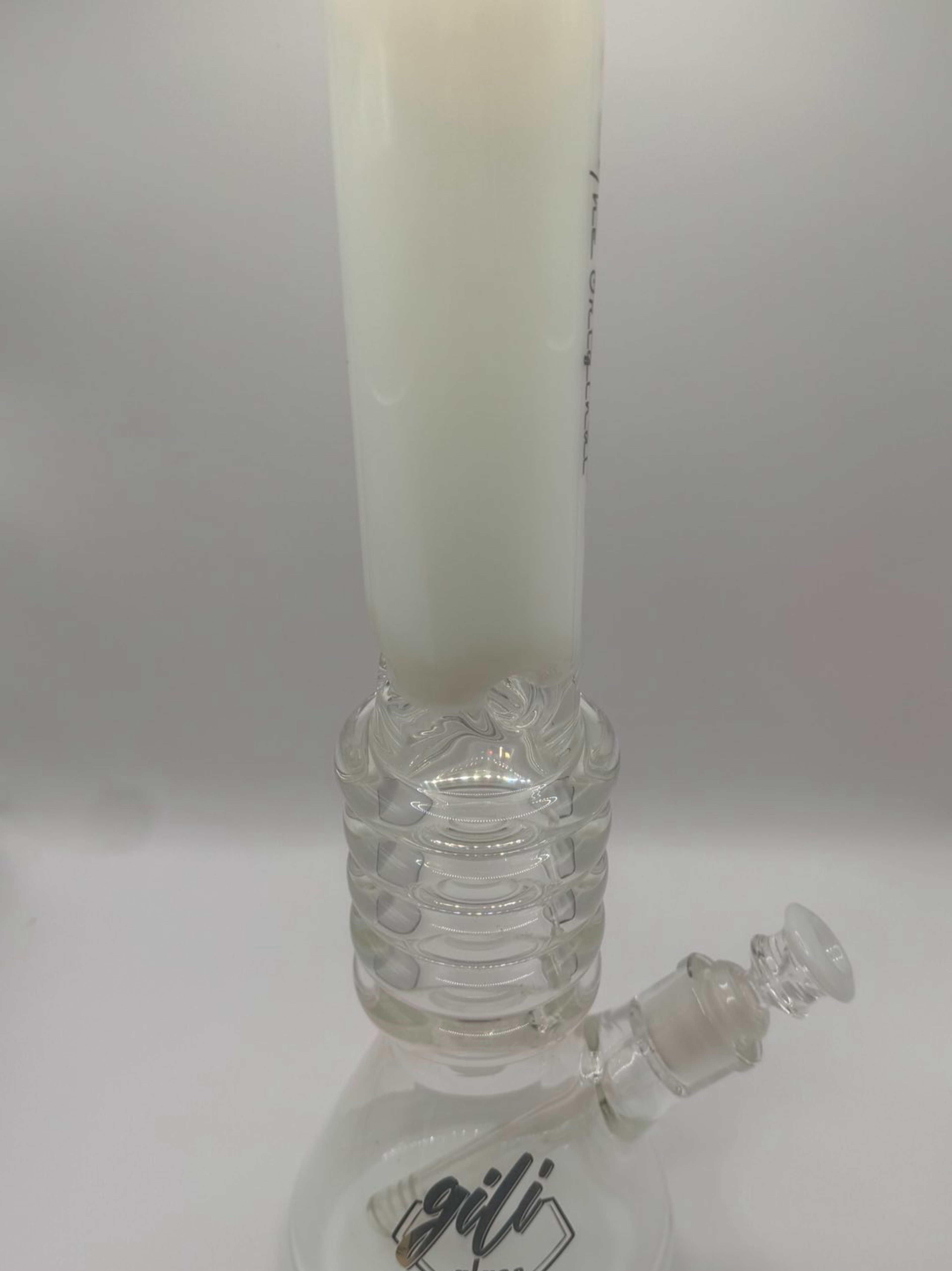 18” Gili Glass Beaker Bong – Frosted White image 0