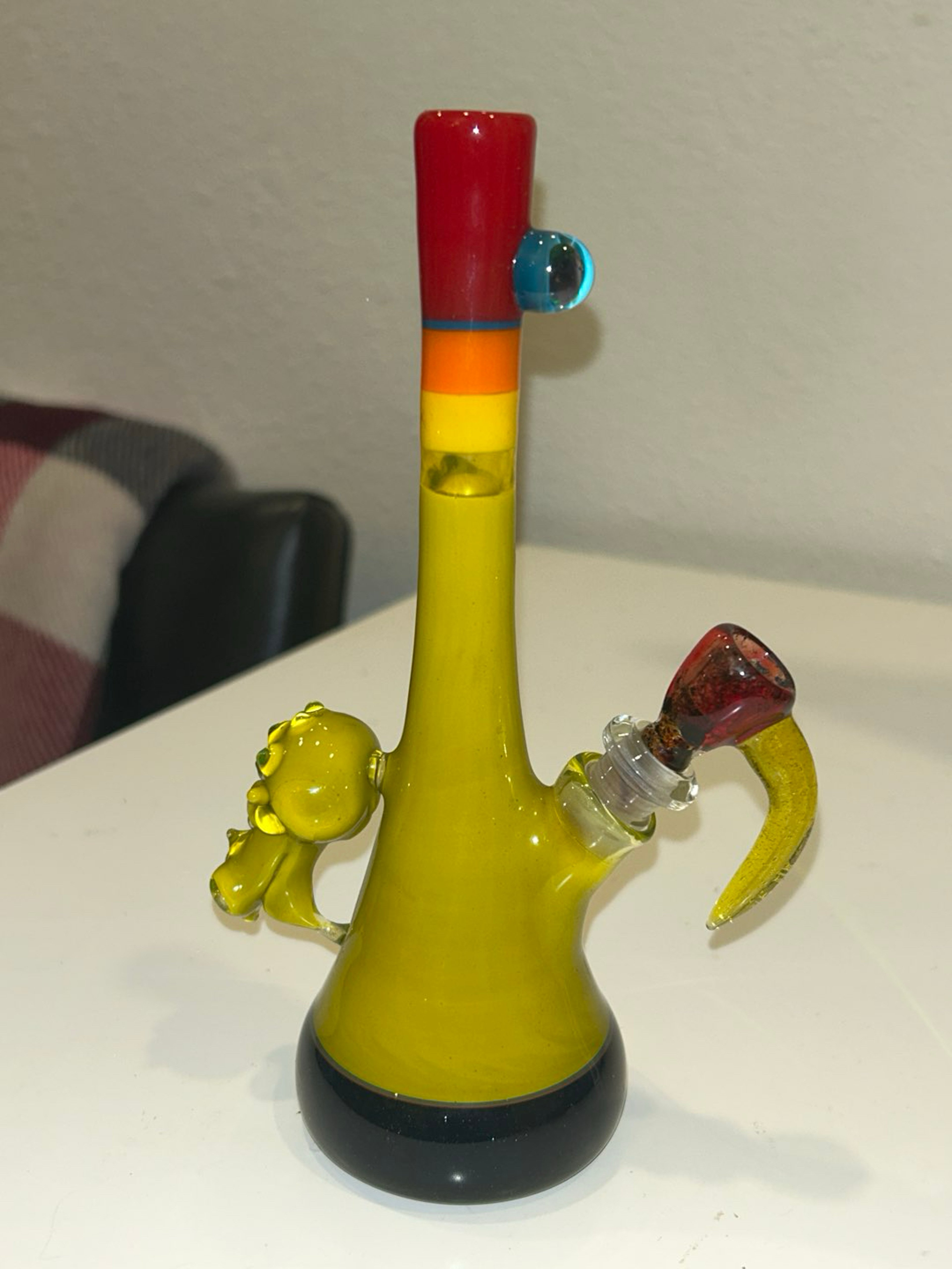 Preview pic of BluSun Glass Mini Tube Flask Style 10mm w/Opal