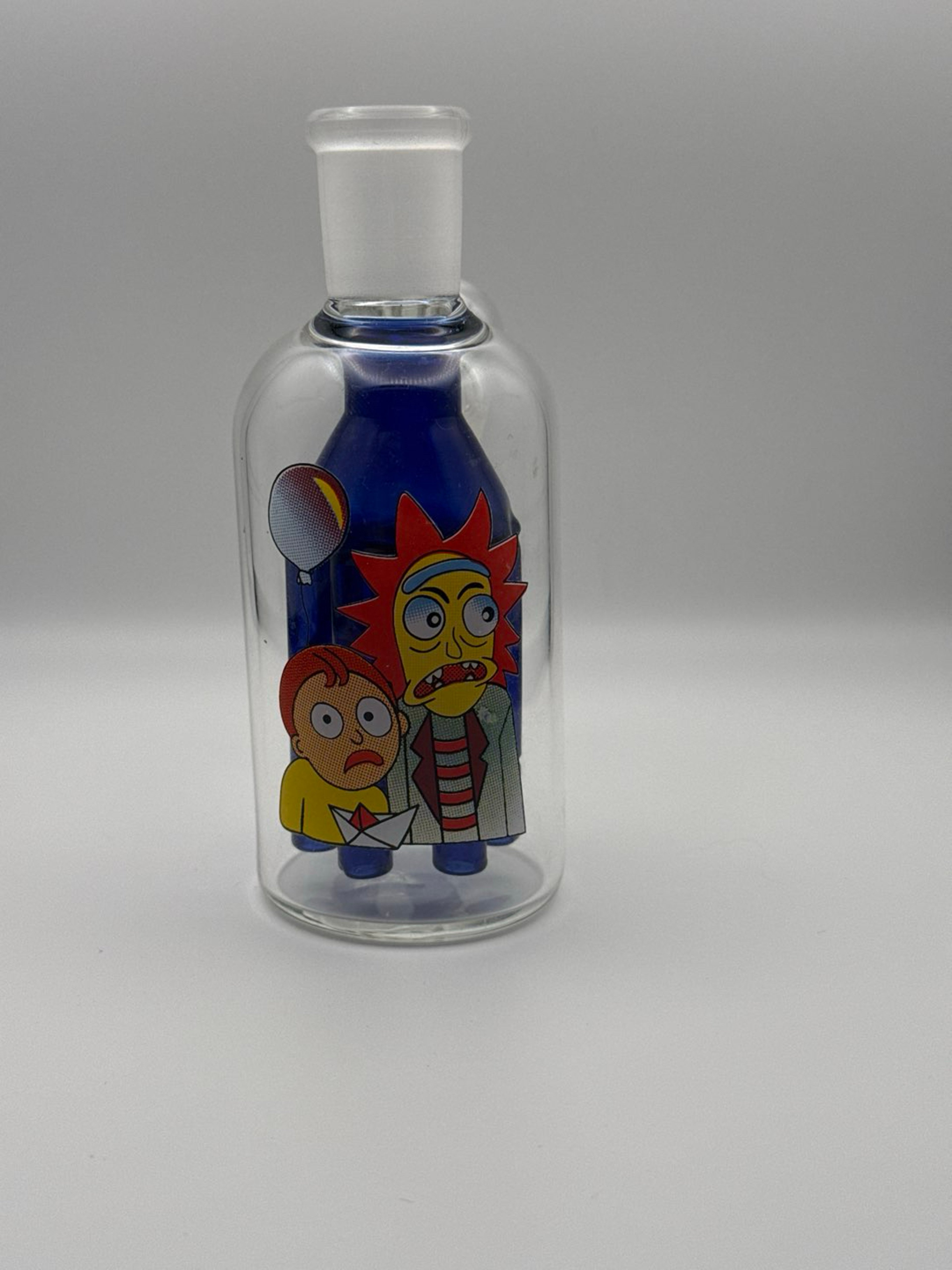 Preview pic of Rick and Morty Mini Glass Water Pipe / Bottle Bong – Balloon Design