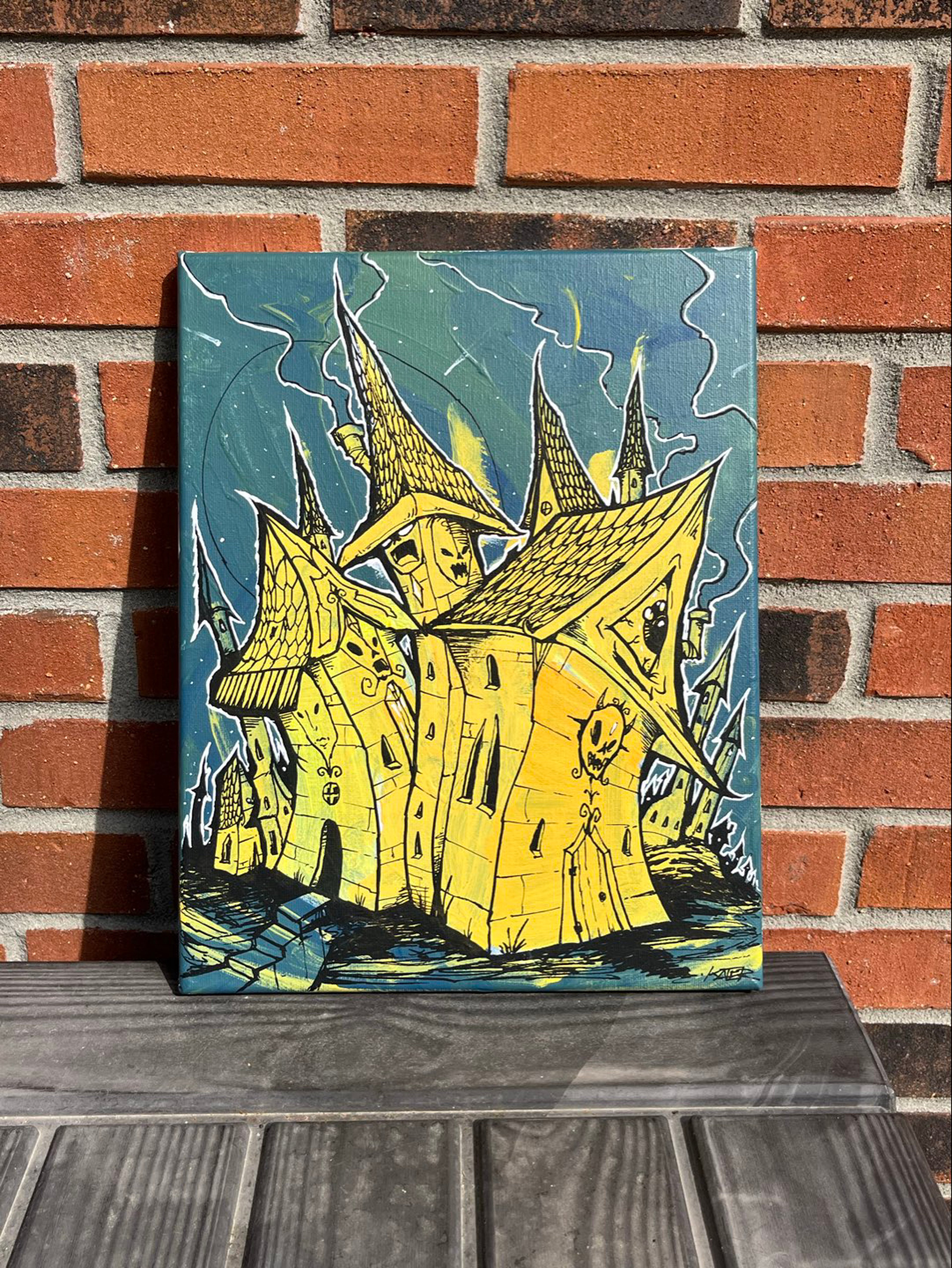 Preview pic of 11x17 “The 13th Village” Original Canvas by KaterTheAlchemist