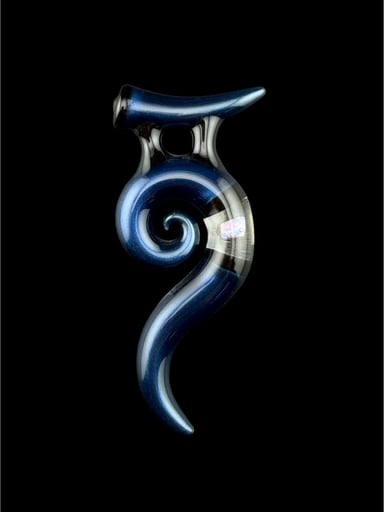 Preview pic of Brand New Natey Love Horn Pendant Blue With Opal