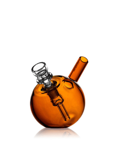Preview pic of GRAV SPHERICAL POCKET BUBBLER AMBER 10MM ✅🔥