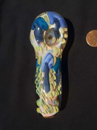 Preview pic of Inside out, color changing, borosilicate glass, mushroom pipe. FREE SHIPPING