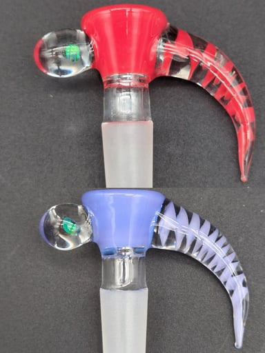 Preview pic of 2K GLASS 14MM HORN SLIDES W/ BLACK OPAL
