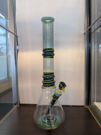 Preview pic of 27 Glass Worked Beaker Really Tealy