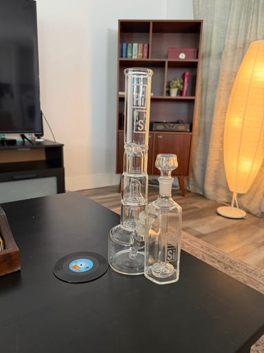 Preview pic of Hi Si Jr. Trpl Bell Perc 2.0 14 Inch Beaker w 18mm Drain Bowl and 18mm Hex Ashcatcher