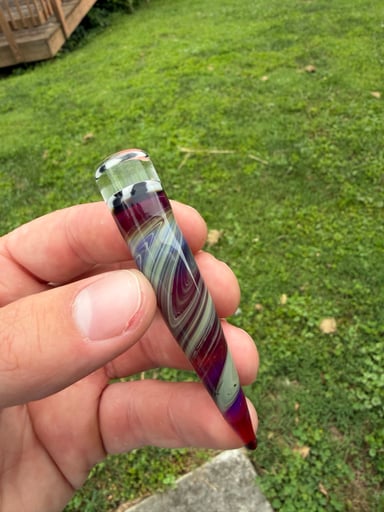 Preview pic of Shonlys dark amber purple poker with millie