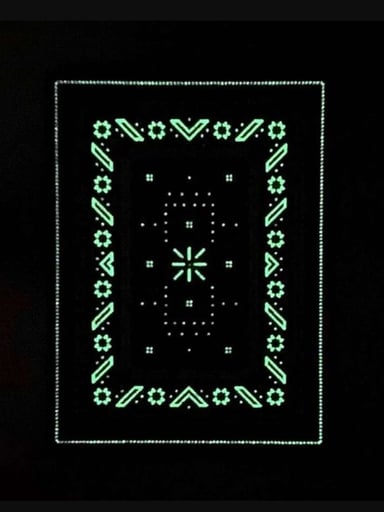 Preview pic of Glow in the dark "Cobalt" Bitrug, Moodmat (UV reactive)