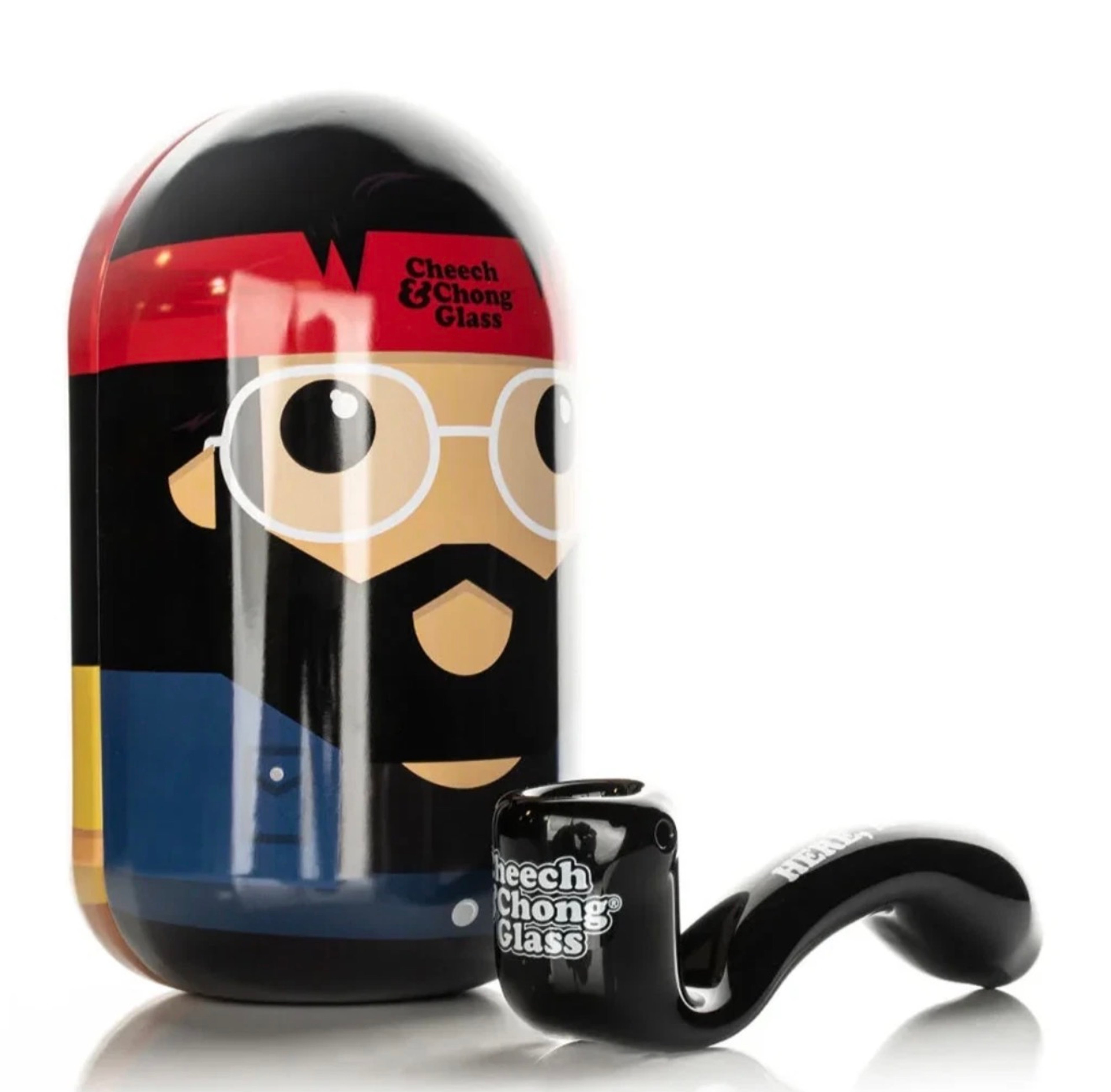 Preview pic of Cheech & Chong 5.5" Dave's Not Here, Man Sherlock Pipe in Collectible Tin