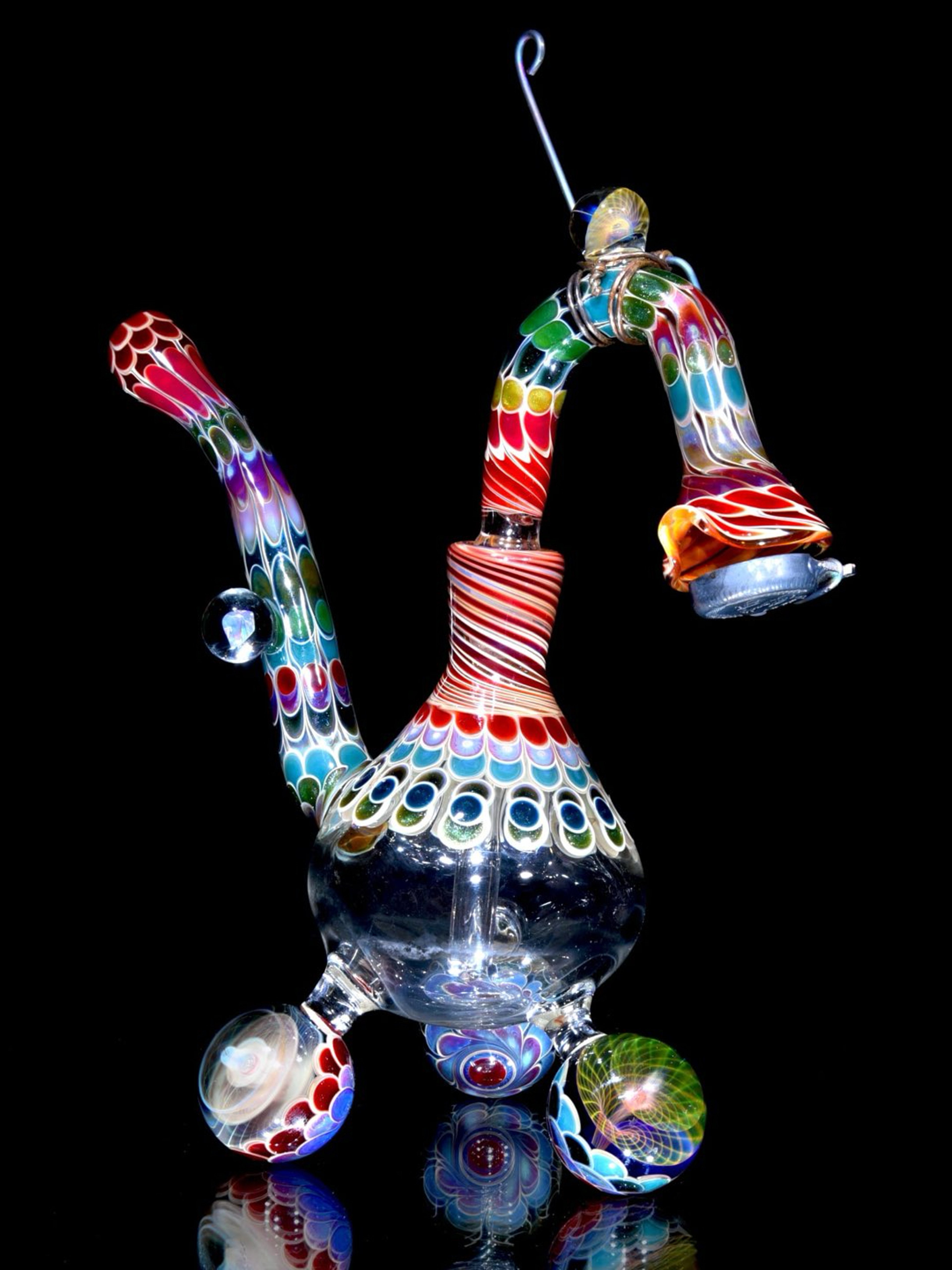Preview pic of Mike Gong - Dotstack Marble Rig w/ detachable Kettle Curve Downstem - 14mm Female
