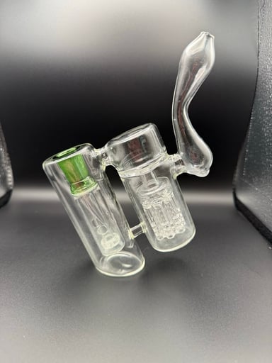 Preview pic of Clear Glass Tree Perc Dab Rig / Water Pipe – Green Joint