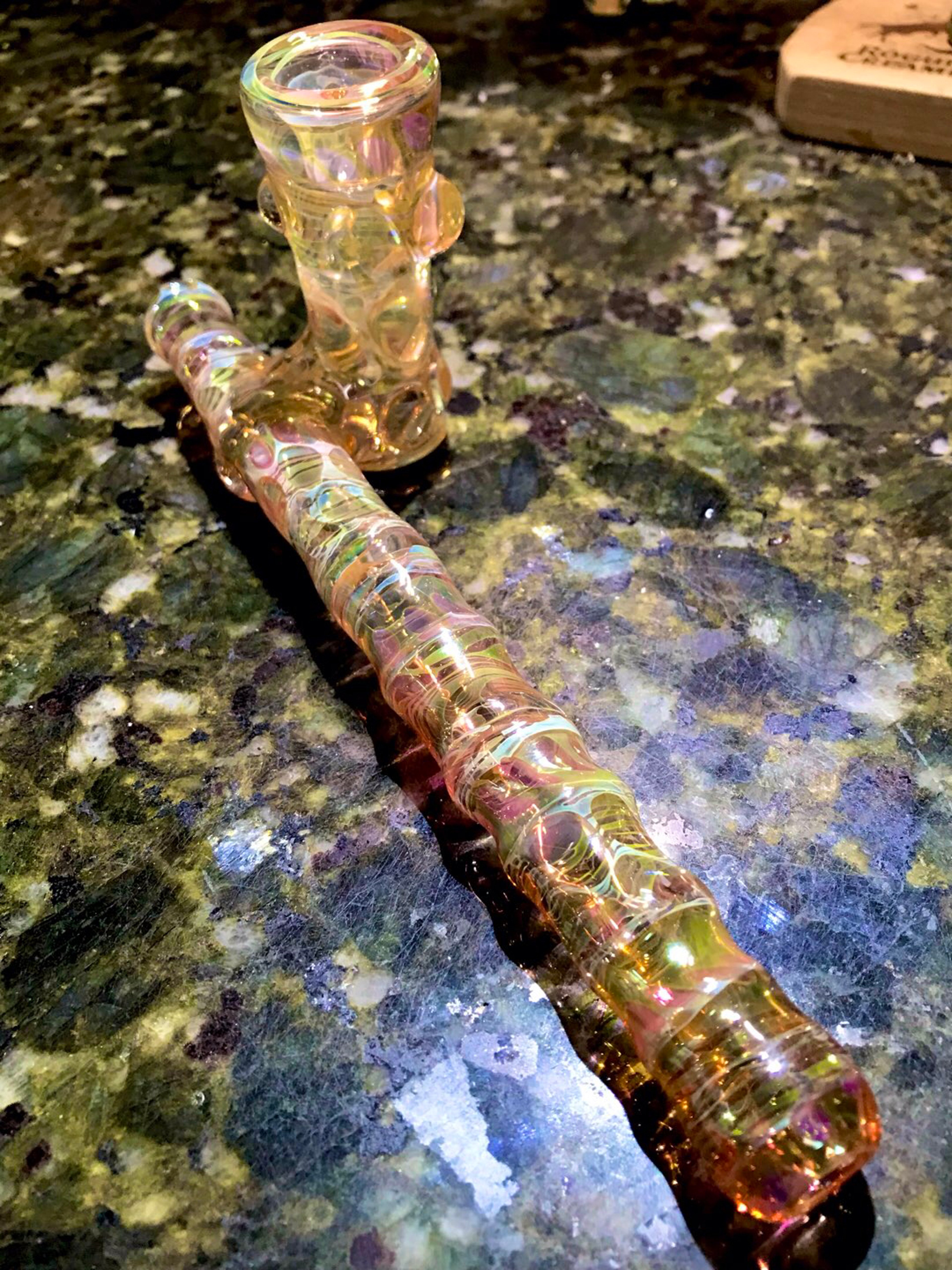 Preview pic of Mike Maytin XL SideCob OG Silver & Gold Fumed Glass Pipe