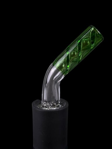 Preview pic of Nope 2 Dope - Puffco Pivot Green Rotini 45 Spinner Tip