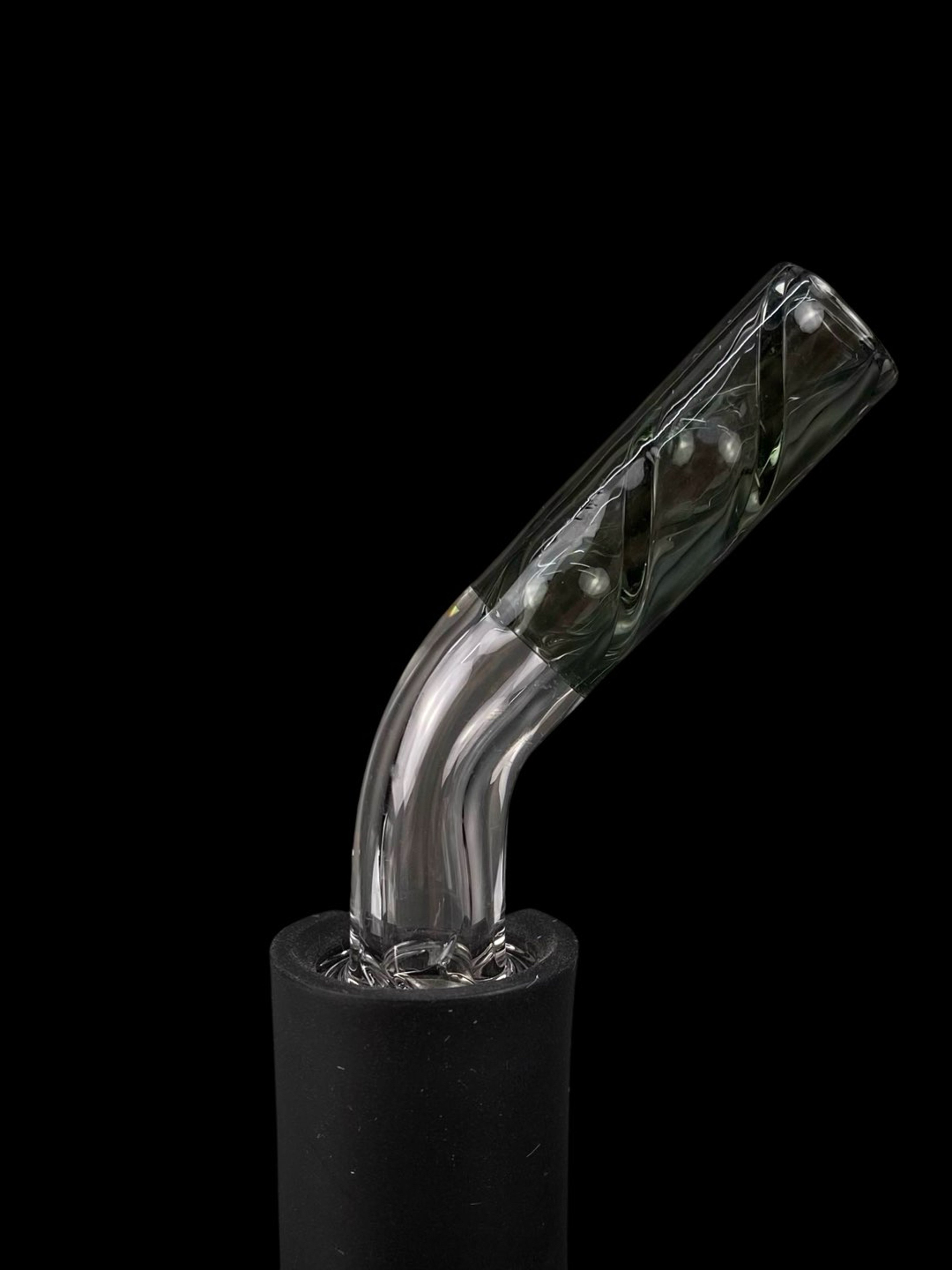 Preview pic of Nope 2 Dope - Puffco Pivot Smoke Grey Rotini 45 Spinner Tip