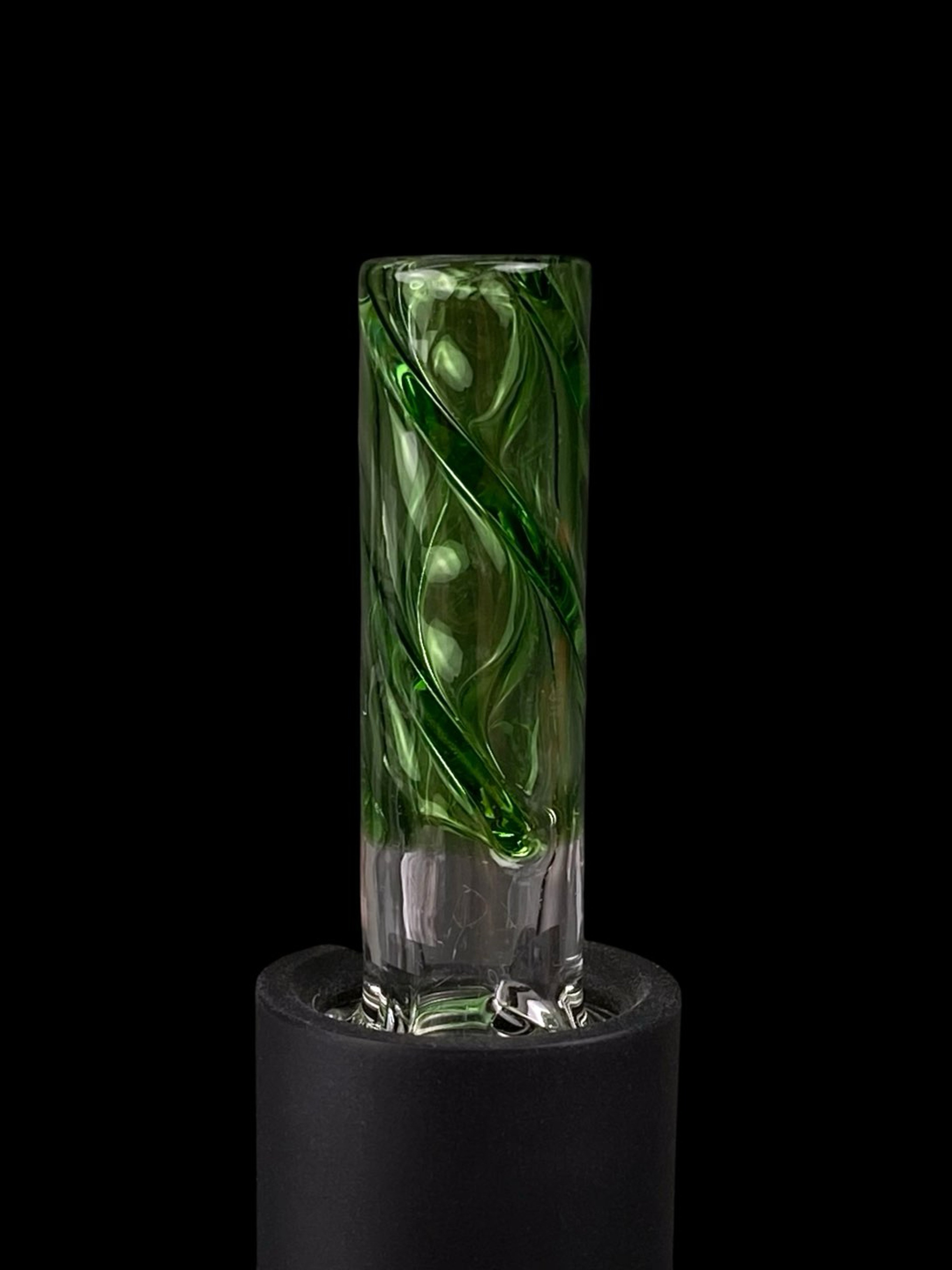 Preview pic of Nope 2 Dope - Puffco Pivot Green Rotini Spinner Tip