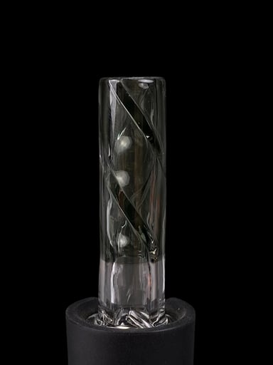 Preview pic of Nope 2 Dope - Puffco Pivot Smoke Grey Rotini Spinner Tip