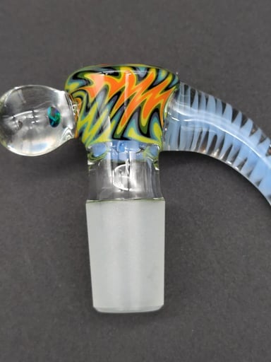 Preview pic of 2K GLASS 18MM SCREENED 4 HOLE SLIDES W/ BLACK OPAL