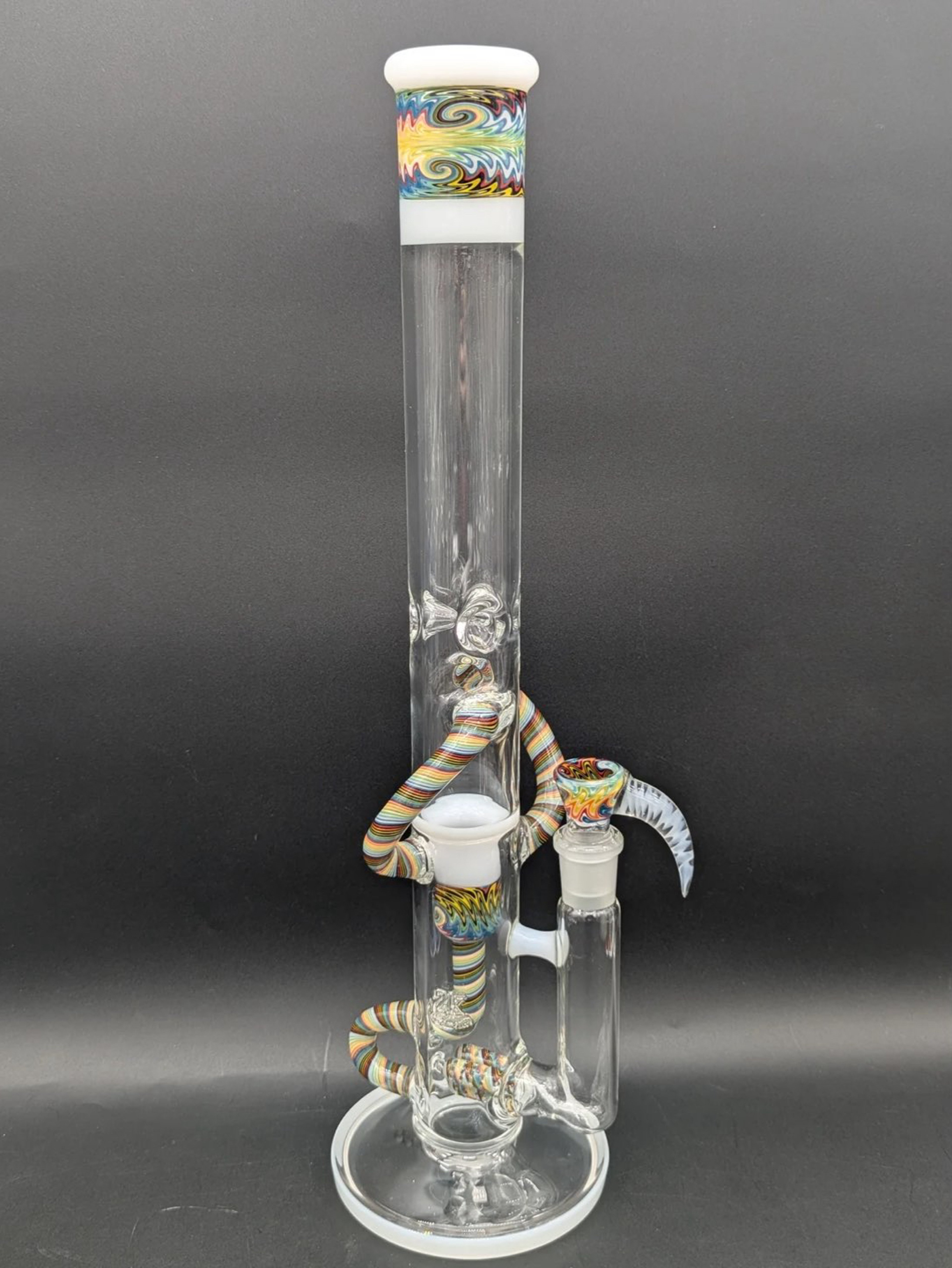 Preview pic of 2K GLASS 18" THREELINE RECYCLER BONG