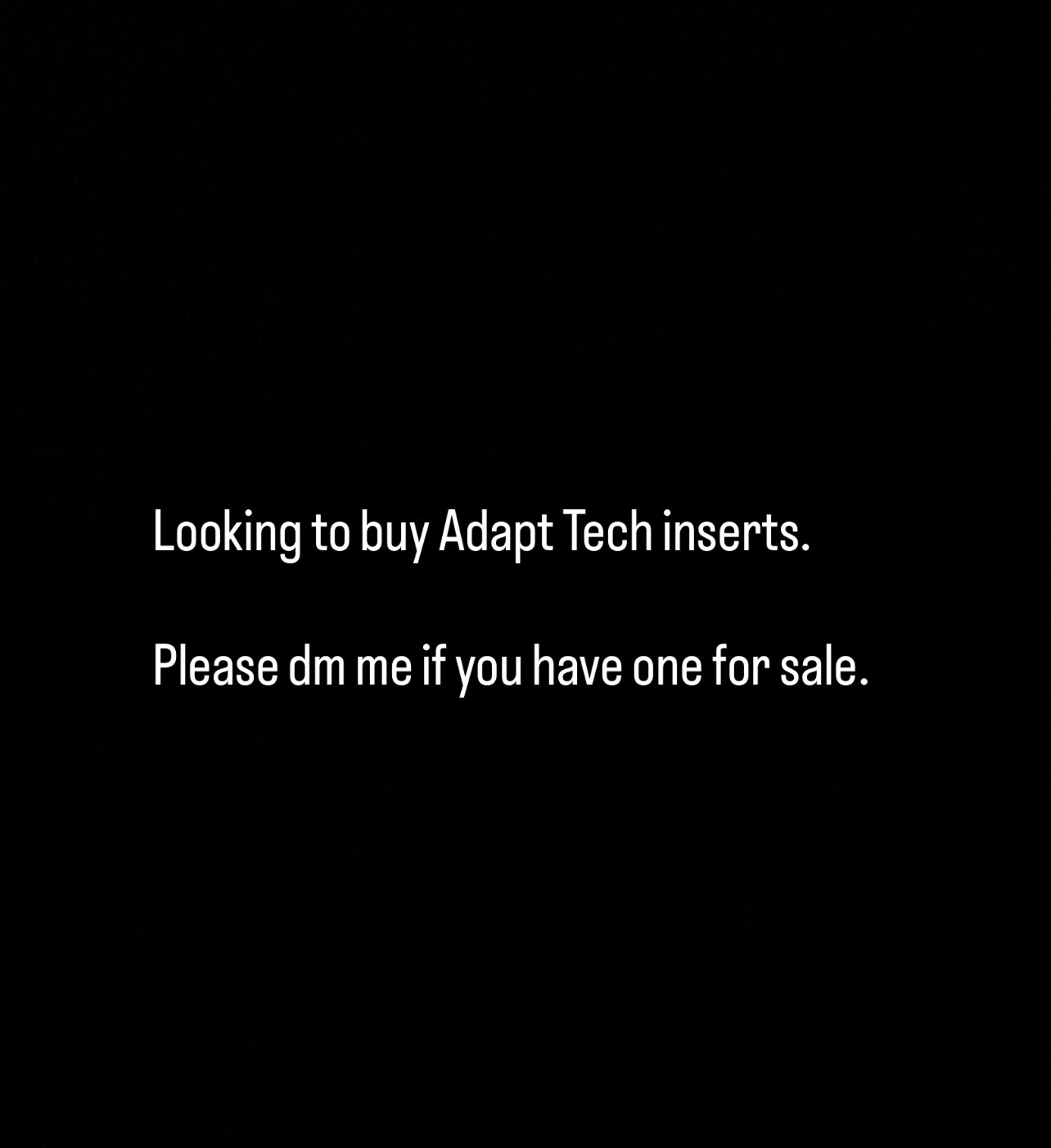 WTB: adapt tech inserts image 0