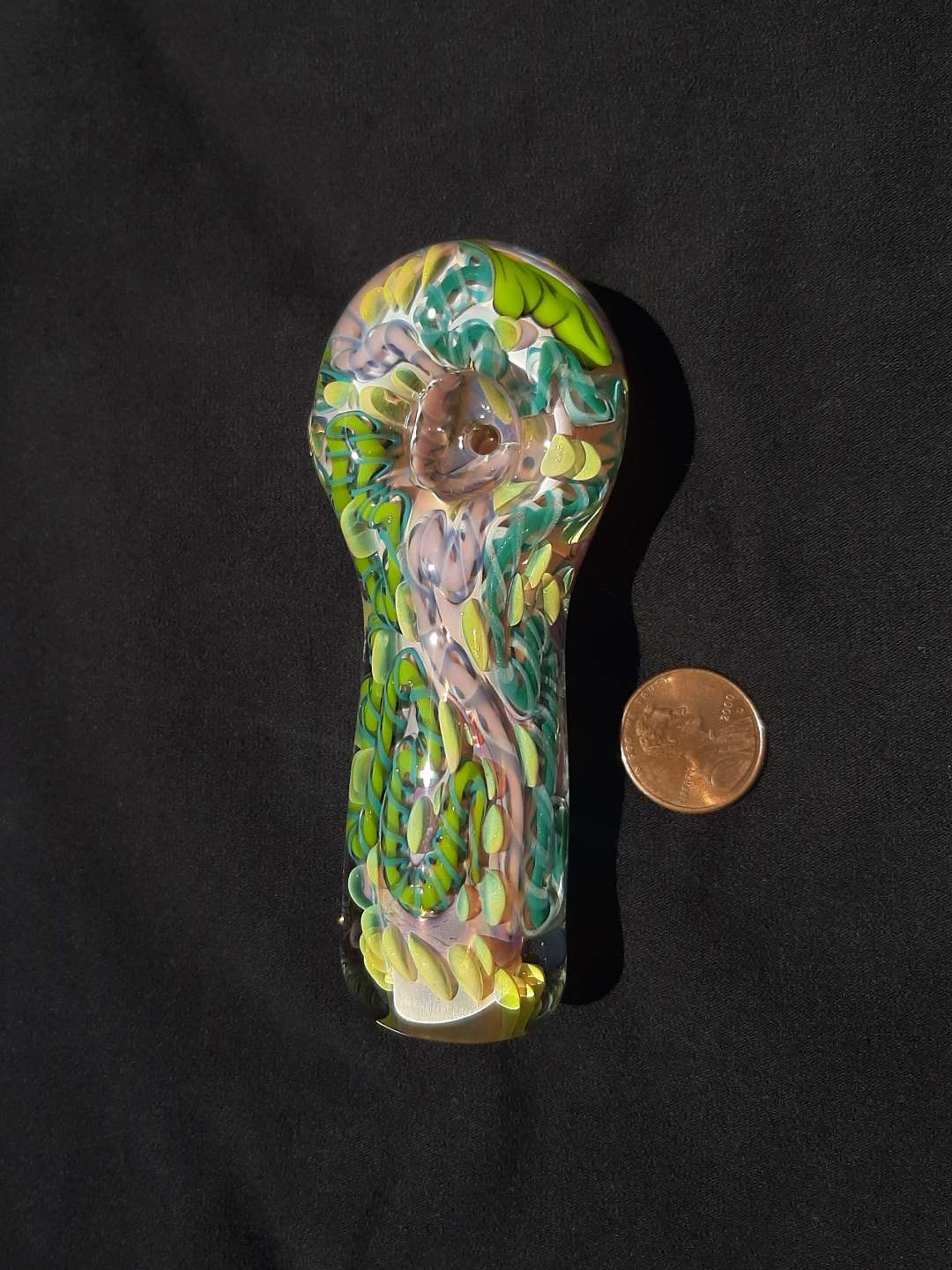 Preview pic of Inside out, color changing, borosilicate glass pipe. FREE SHIPPING