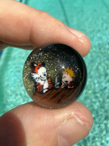 Preview pic of Keys Glass Calvin & Hobbes Discover a Puffco Peak Marble