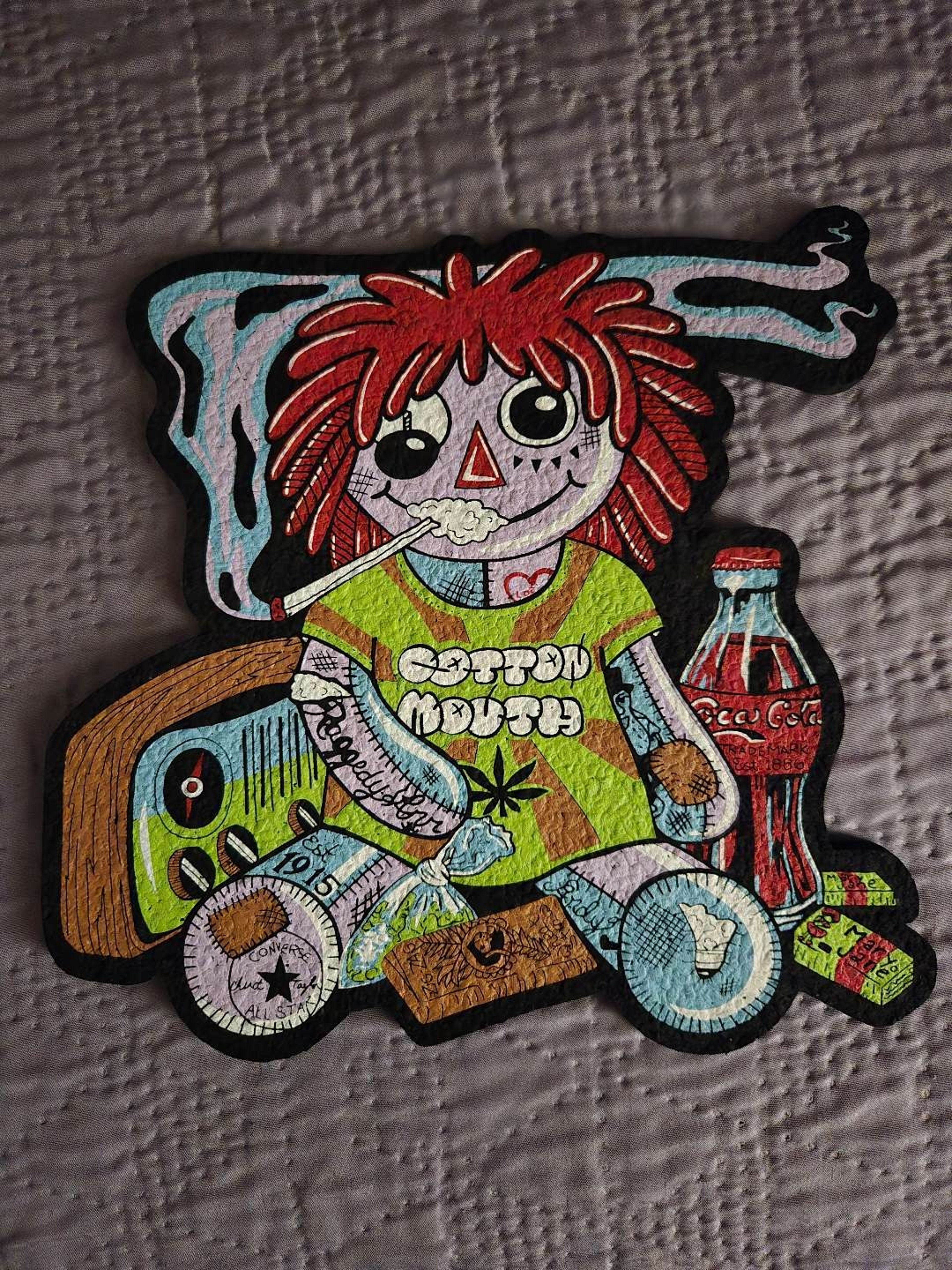 Cotton mouth by retro sloth mood mat image 0