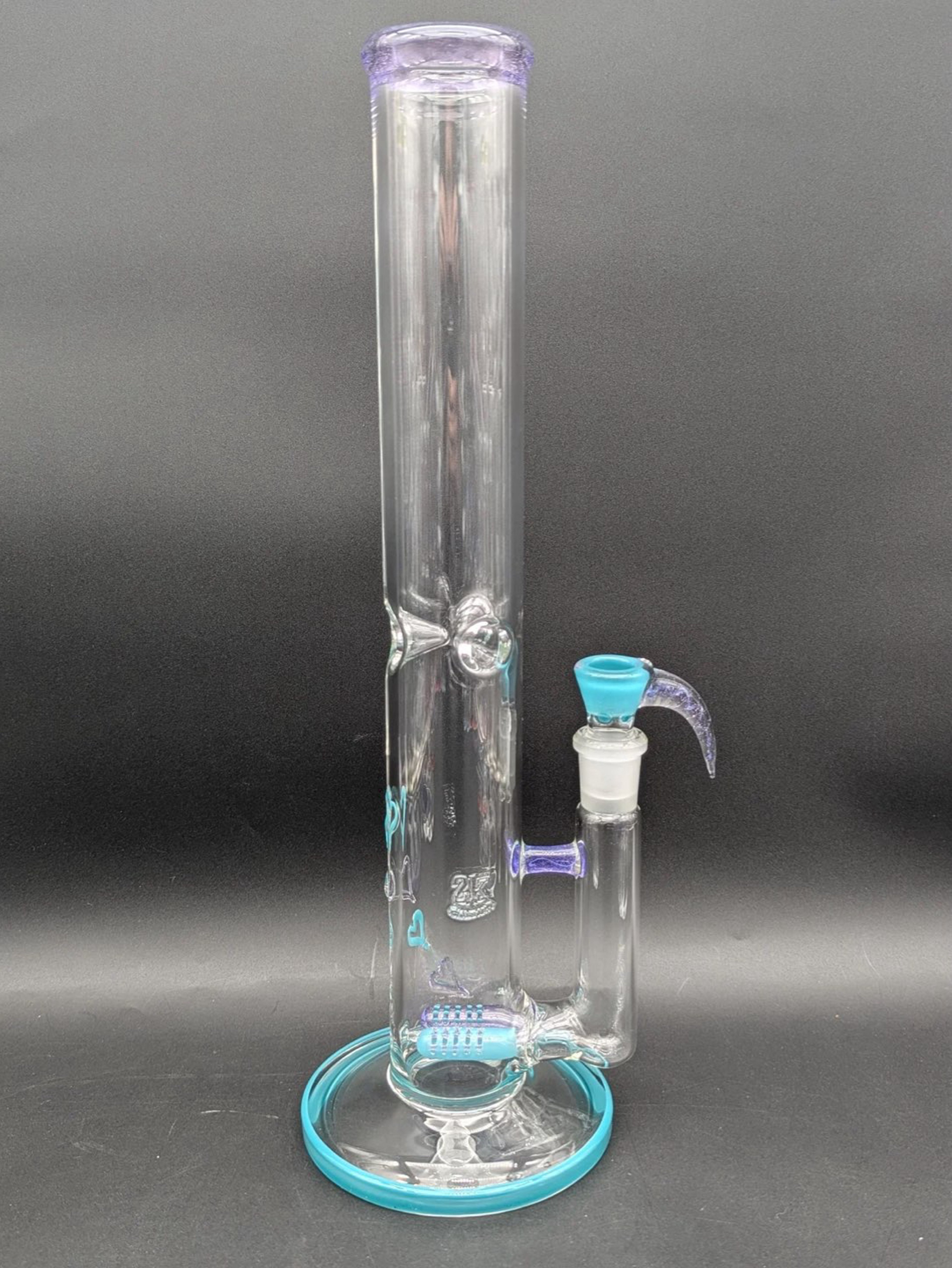 2K GLASS DUAL COLOR HEART BONG image 0