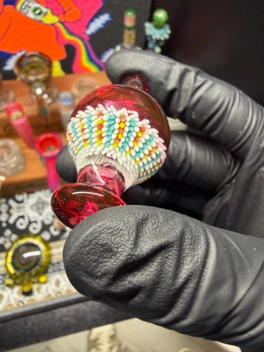 Preview pic of Steve H Gold Ruby dot work 30mm cap