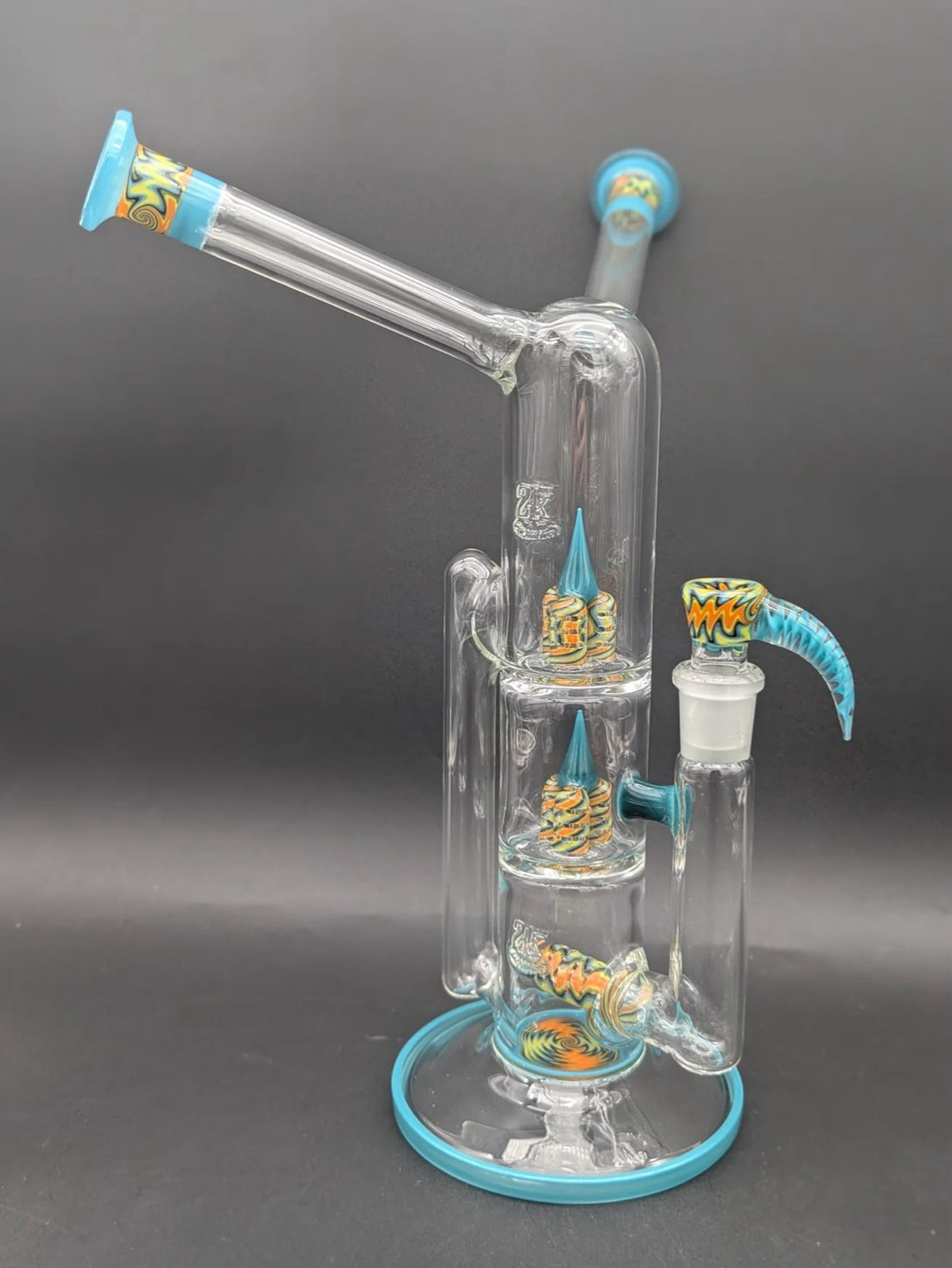 2K GLASS DOUBLE MOUTH TREECYCLER BONG image 0