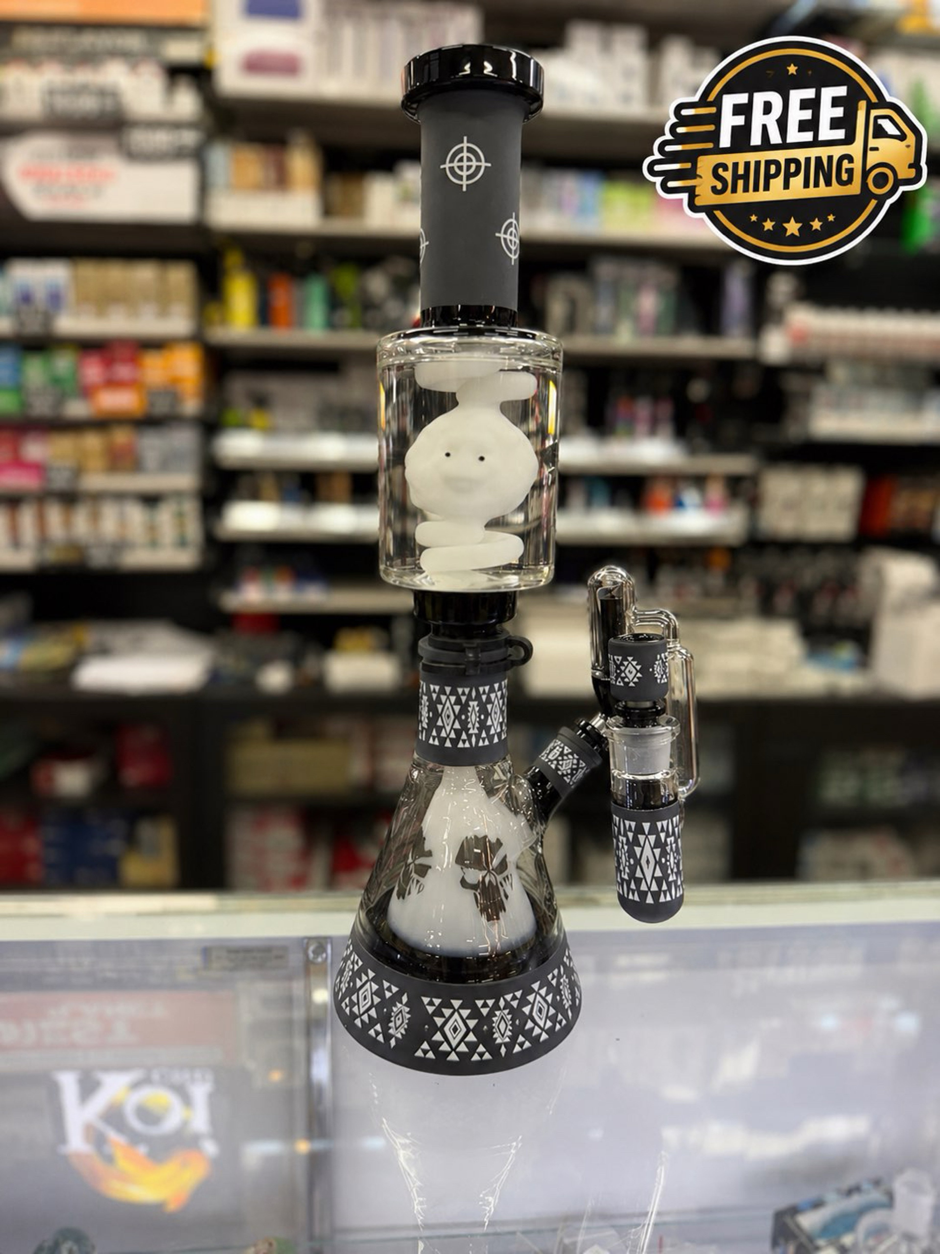 Preview pic of NEW 18” Glycerin Coil Bong with Matching ASH Collector and bowl piece