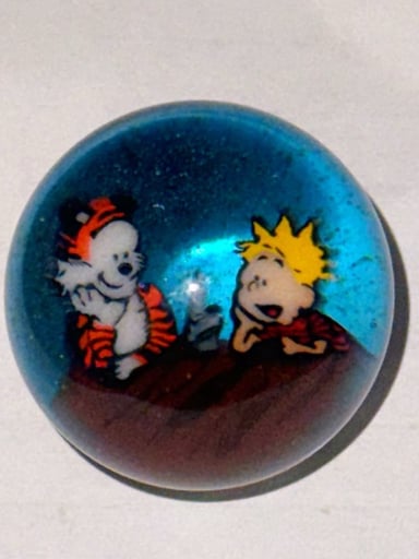 Preview pic of Keys Glass Calvin & Hobbes Discover Puffco Marble