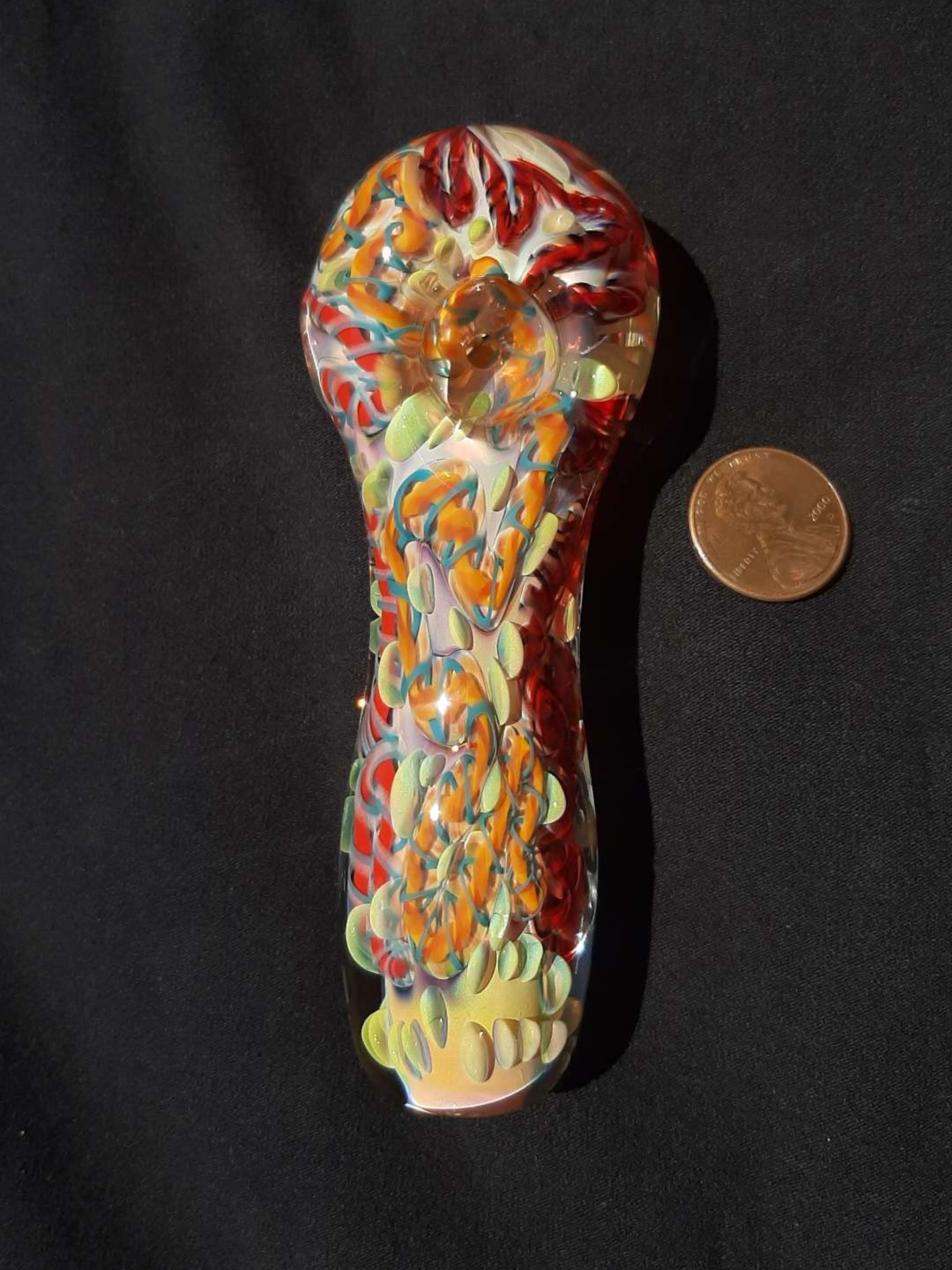 Preview pic of Inside out, color changing, borosilicate glass pipe. FREE SHIPPING