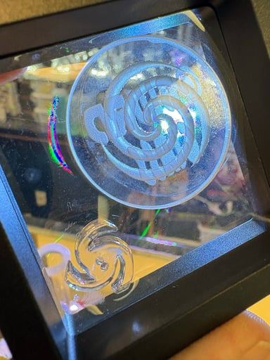 Preview pic of BLURD GLASS Spiral flat cap with spinner pearl