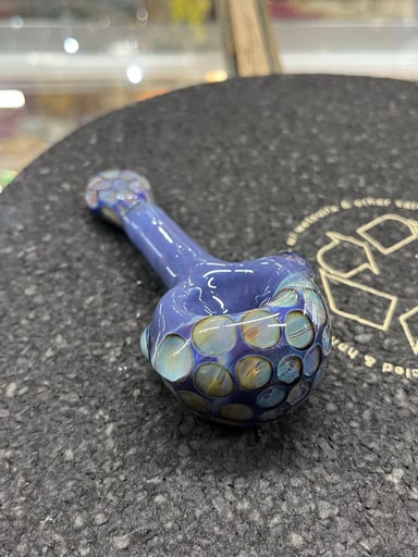 Preview pic of Freeways Glass Art Purple Bubble Trap Pipe