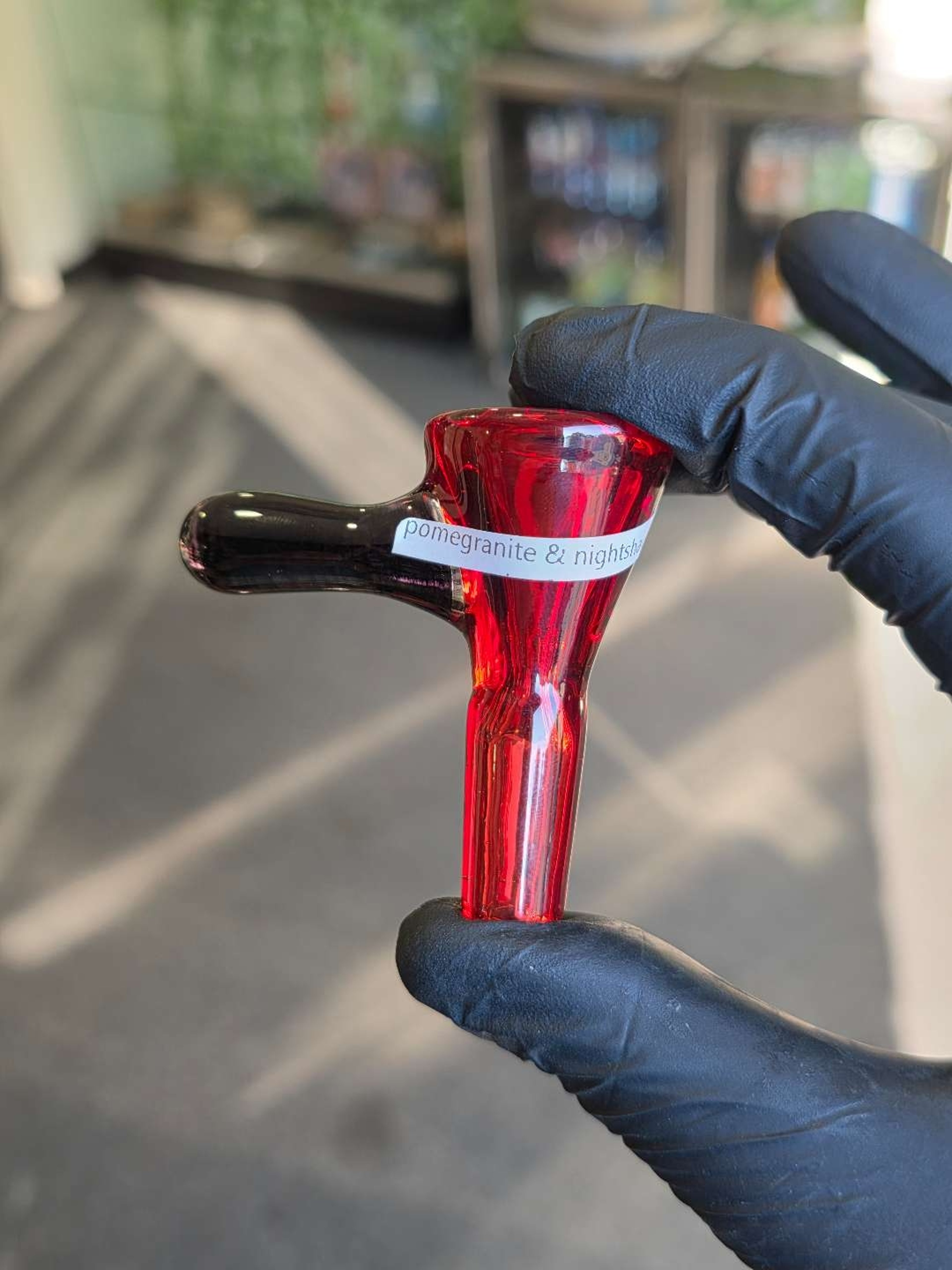 Preview pic of Happy Time 14mm Single Hole Slide Pomegranate & Nightshade