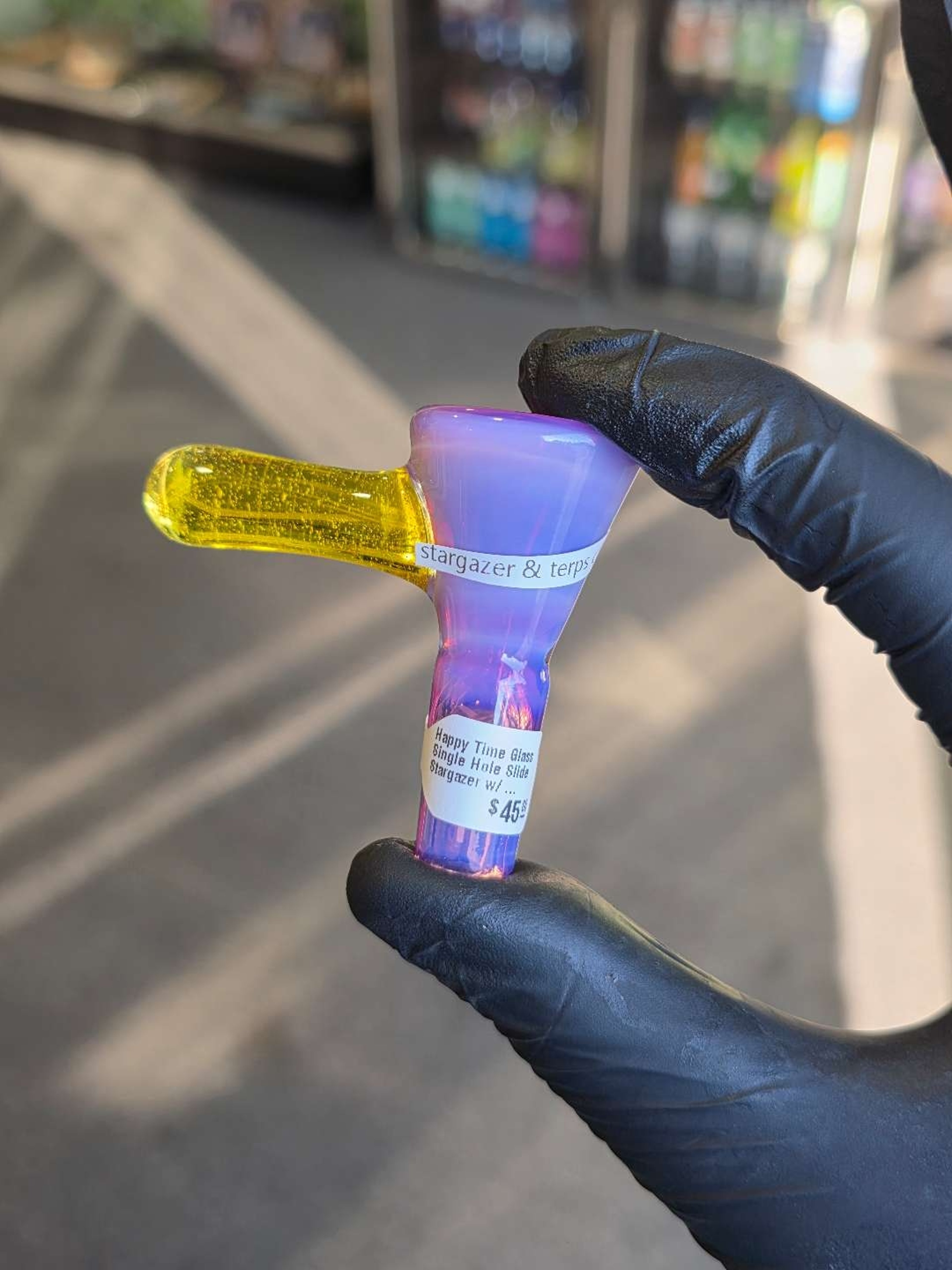 Preview pic of Happy Time 14mm Single Hole Slide Stargazer & Terps CFL