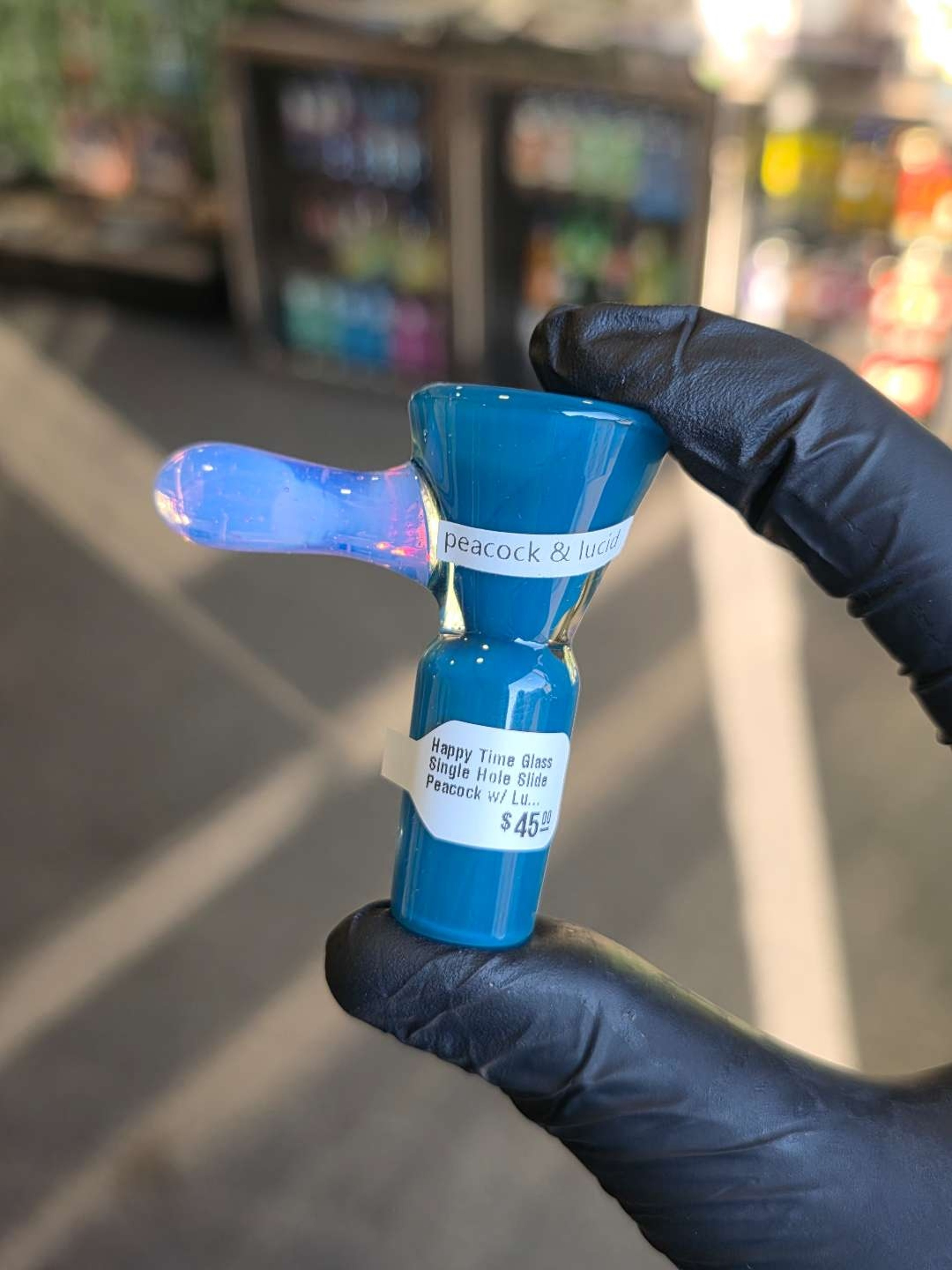 Preview pic of Happy Time 18mm Single Hole Slide Peacock & Lucid