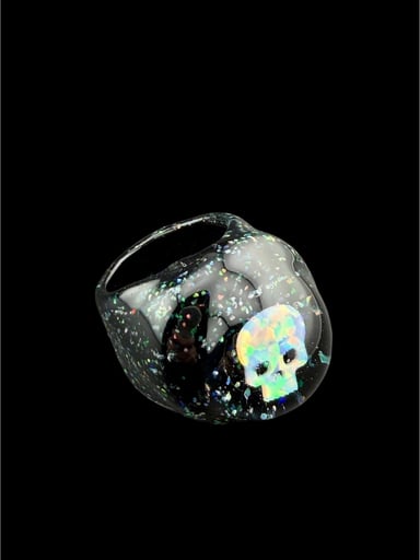 Preview pic of Brand New Marni crushed opal w skull opal ring