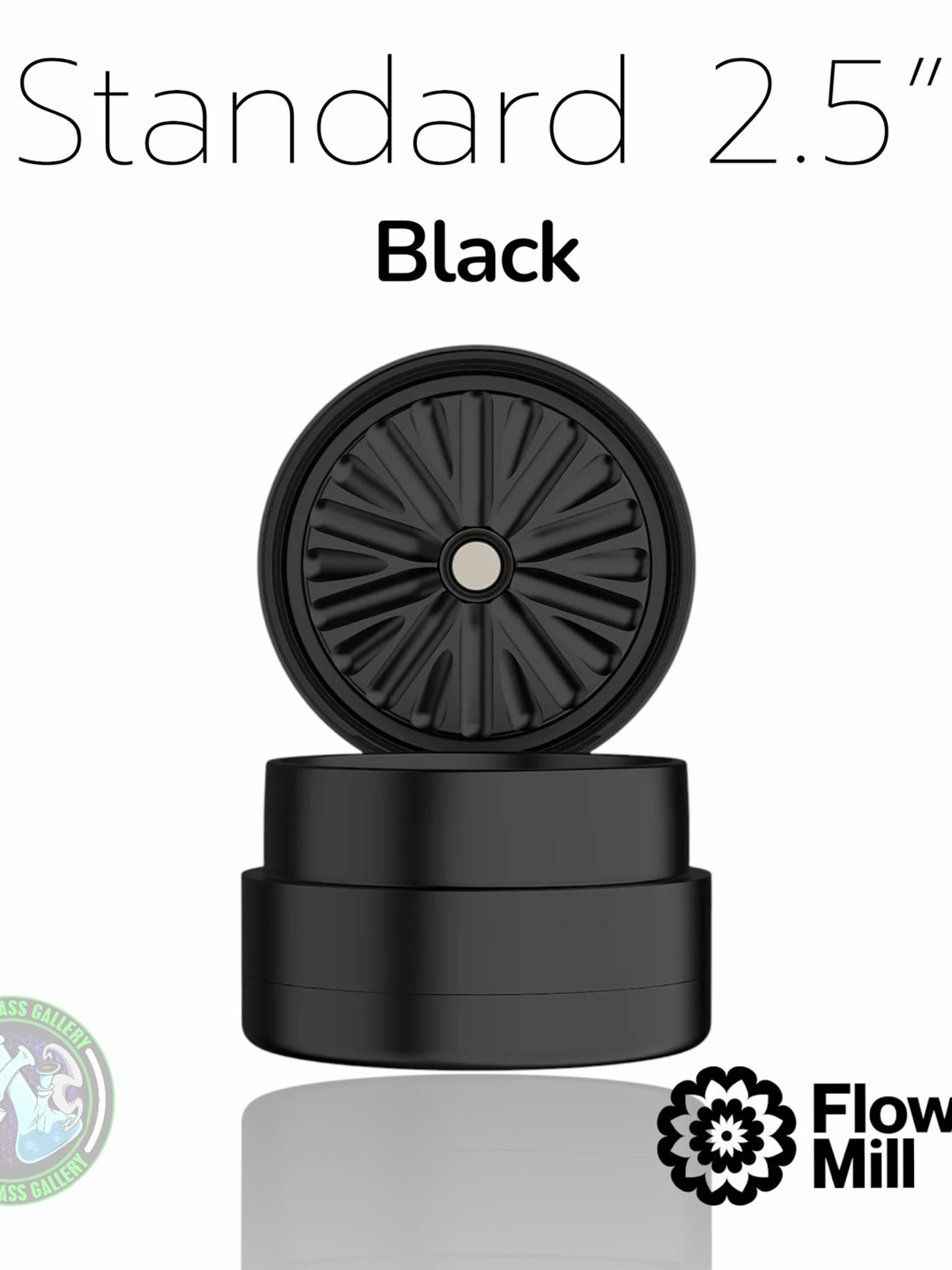 Preview pic of Flower Mill - Standard Series 2.5” - Black