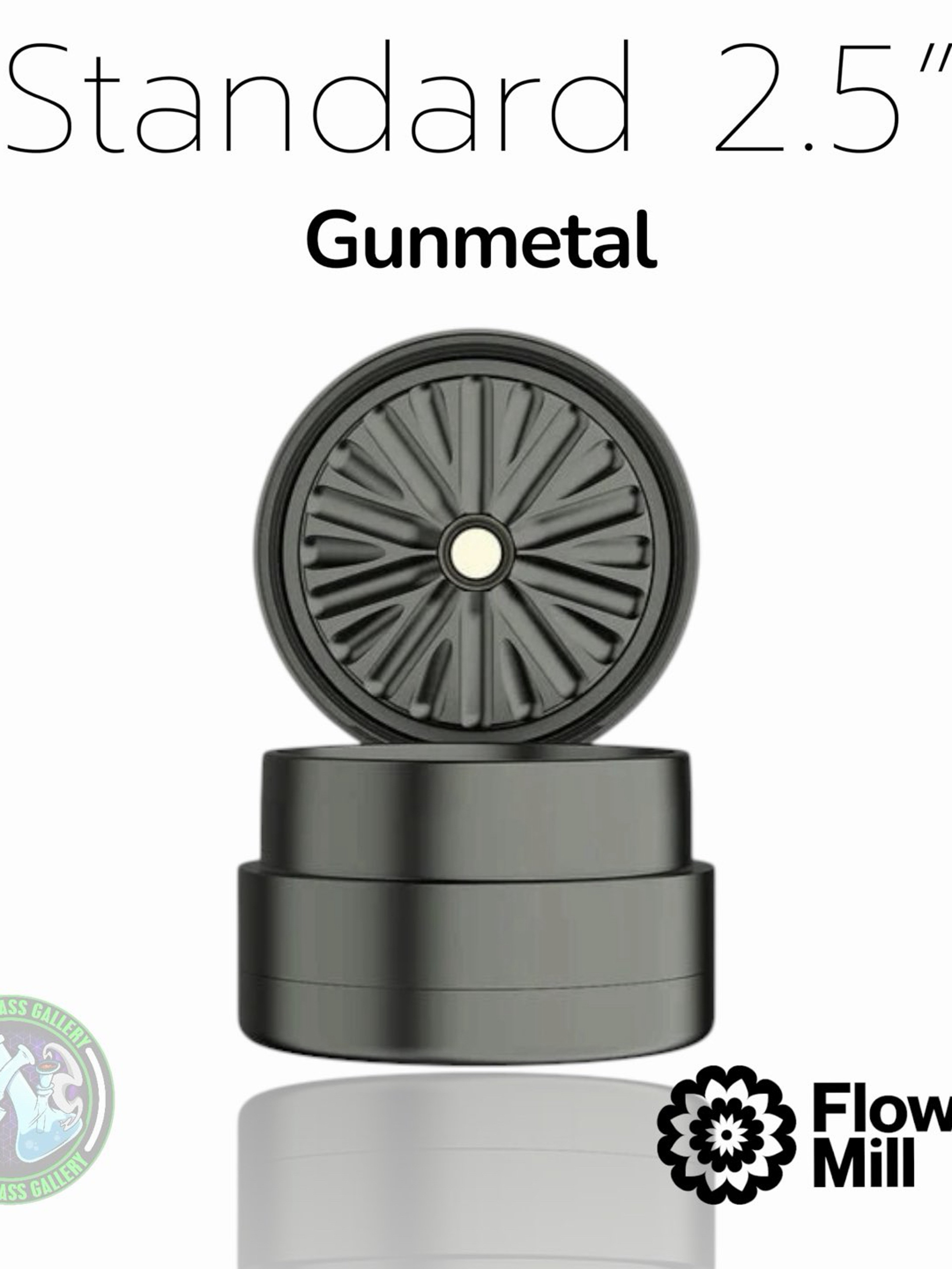 Preview pic of Flower Mill - Standard Series 2.5” - Gunmetal
