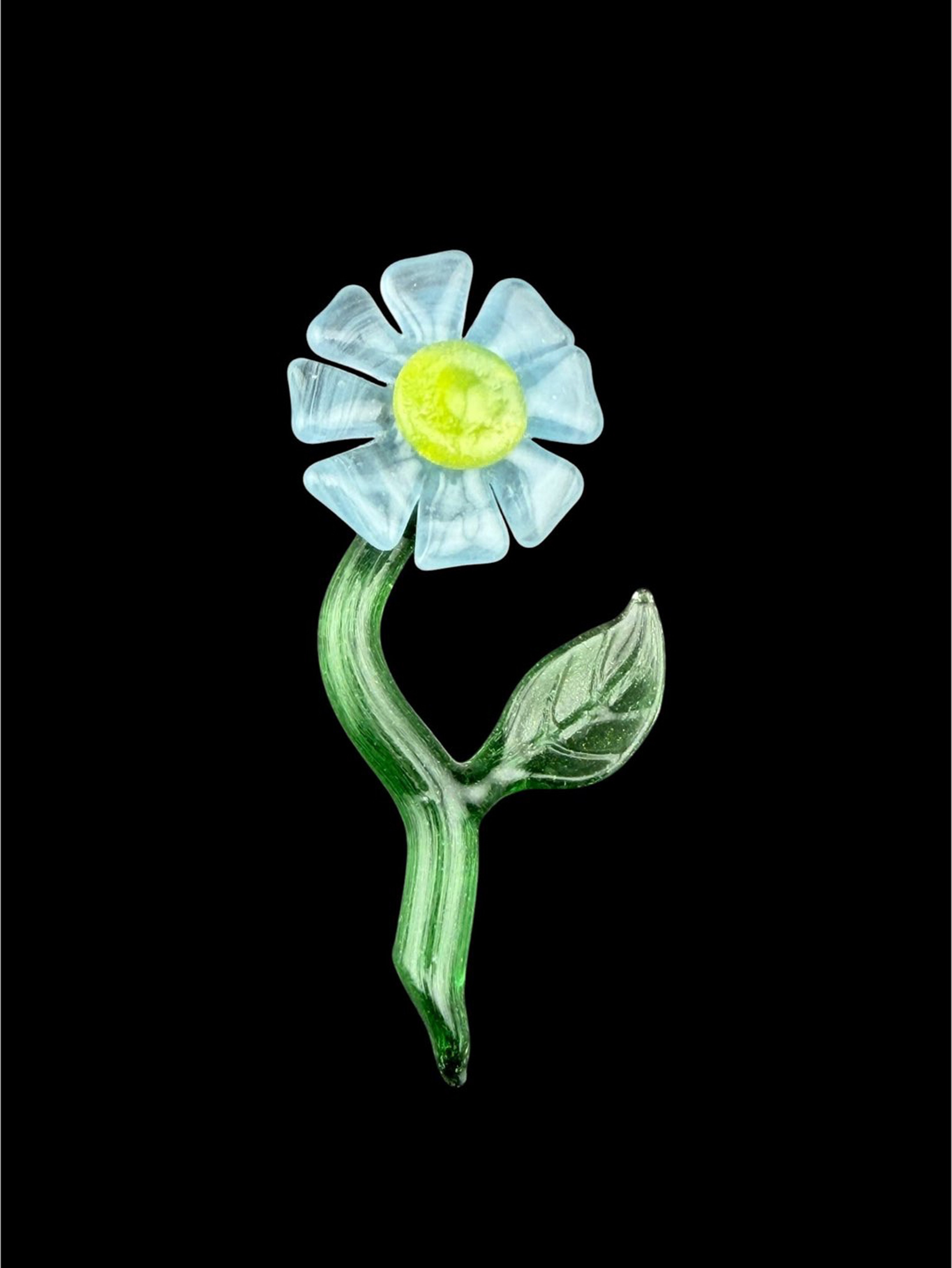 Preview pic of Brand New Bandhu Dunham Flower With Stem, Leaf & Green Pendant
