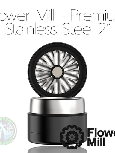 Preview pic of Flower Mill - Premium Series - Stainless Steel 2”