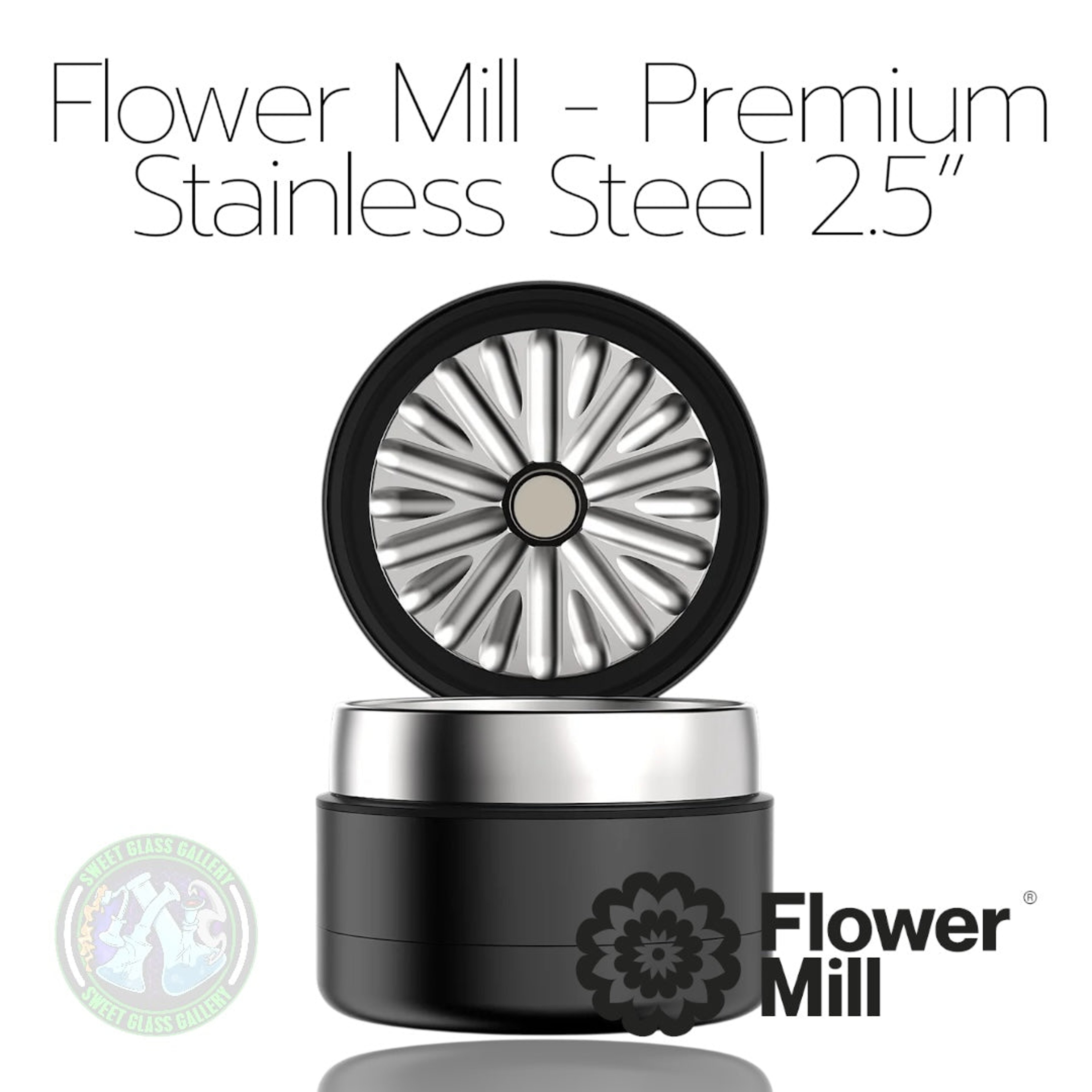 Flower Mill - Premium Series - Stainless Steel 2.5” image 0