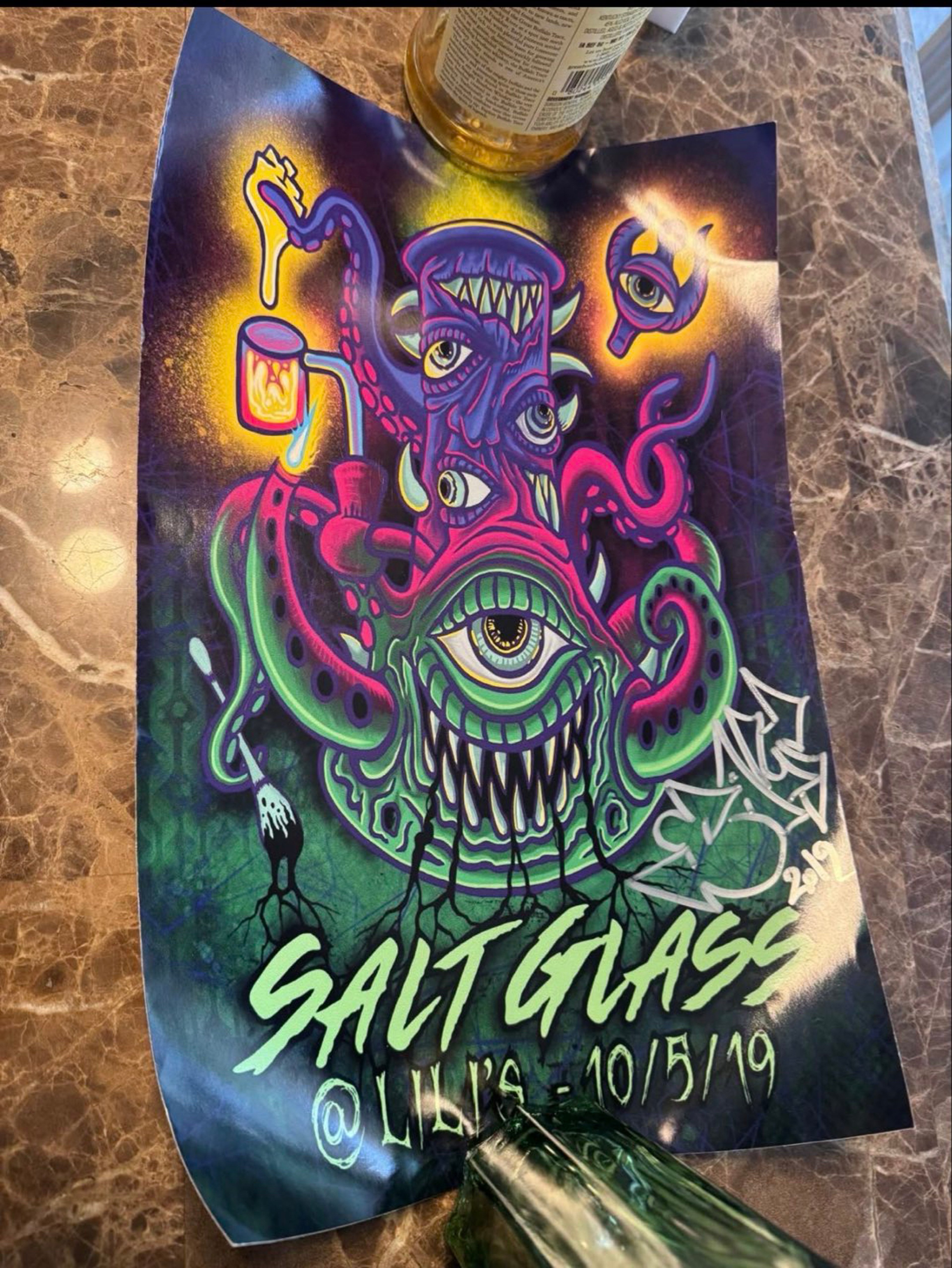 Preview pic of Salt glass drop poster signed