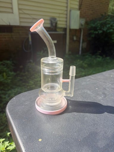 Preview pic of 7.5 Inch Dab Rig Pink Male Joint 14mm